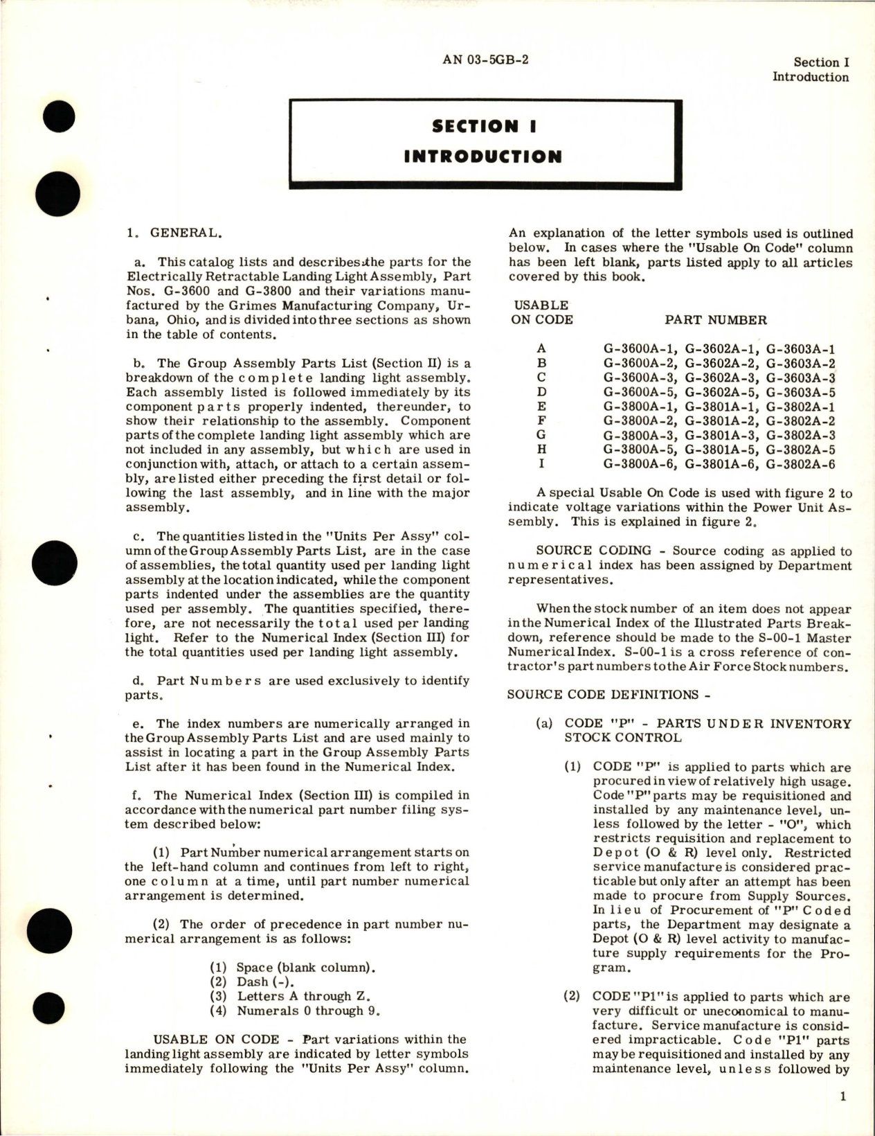 Sample page 5 from AirCorps Library document: Illustrated Parts Breakdown for Electrically Retractable Landing Lights