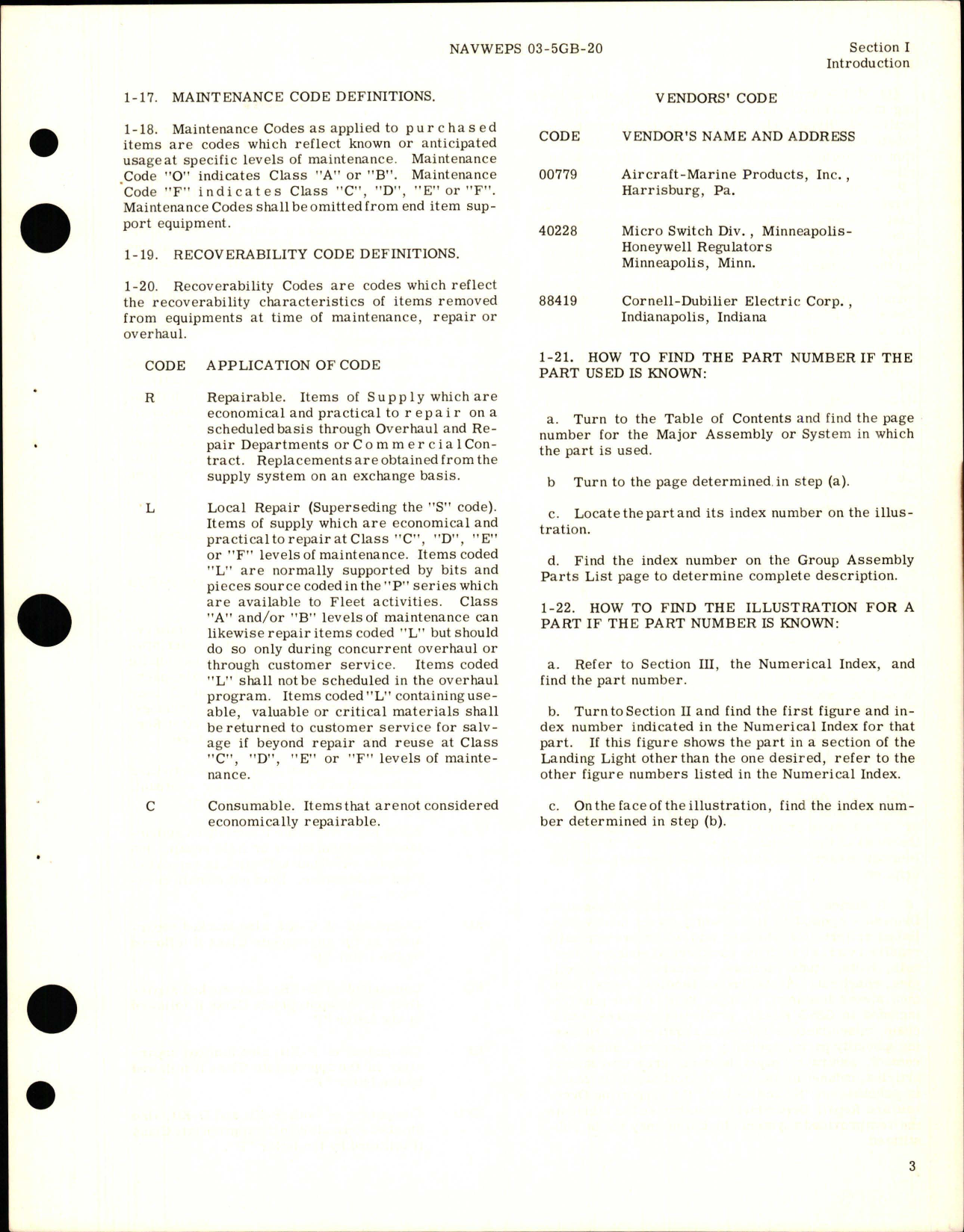 Sample page 7 from AirCorps Library document: Illustrated Parts Breakdown for Electrically Retractable Landing Light Assembly 