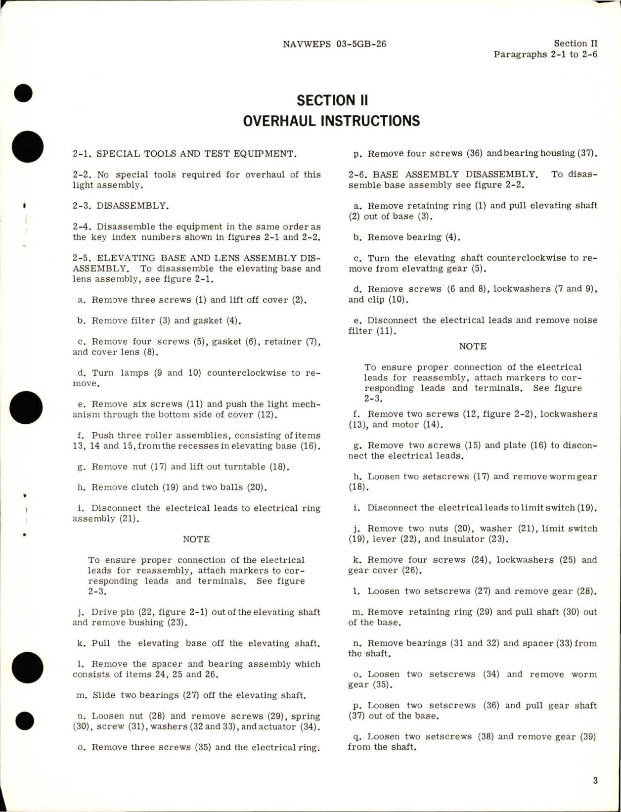 Sample page 5 from AirCorps Library document: Overhaul Instructions for Retractable Rotating Anti-Collision Light Assembly - Part 40-0021-1