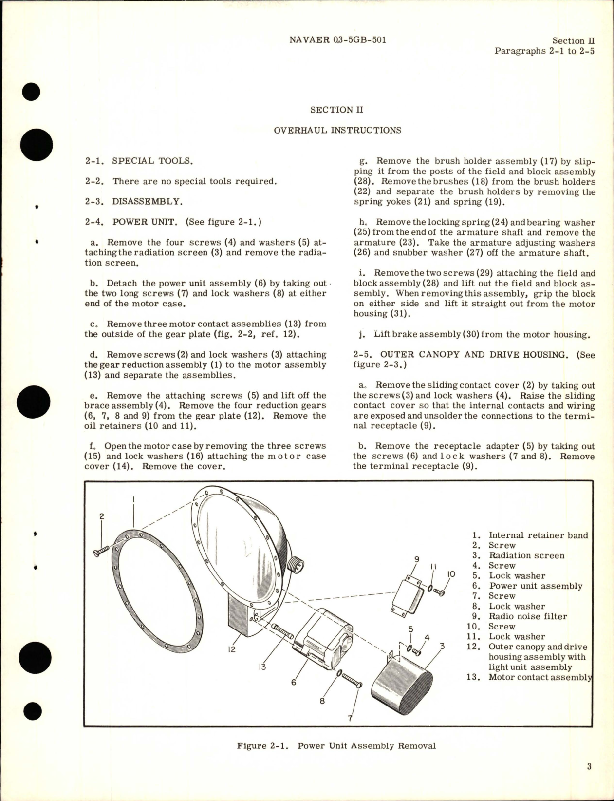 Sample page 7 from AirCorps Library document: Overhaul Instructions for Electrically Retractable Landing Lights - Parts G-4700-2, G-4700-3, G-4700-5, and G-4700-6