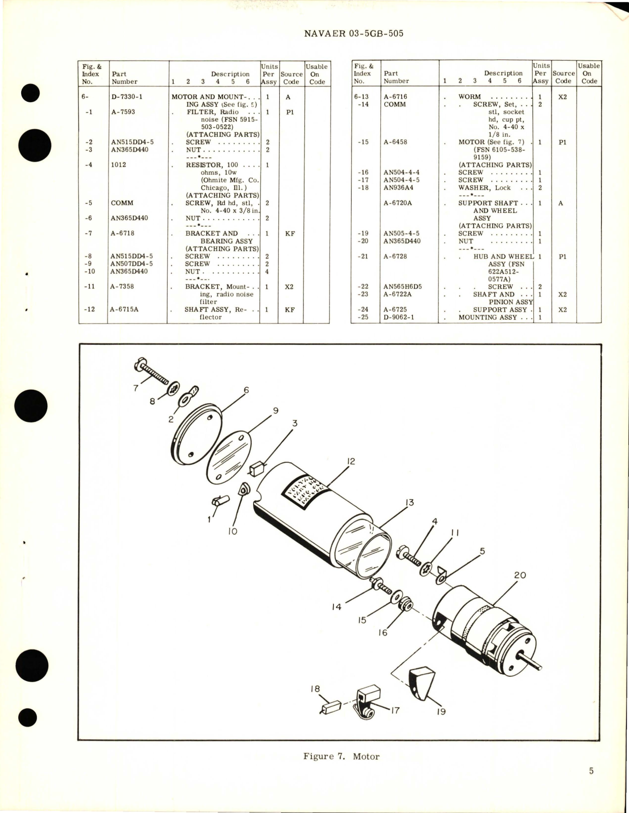 Sample page 5 from AirCorps Library document: Overhaul Instructions with Parts Breakdown for Rotating Warning Navigational Light - Parts G-6965-11 and G-6965-31
