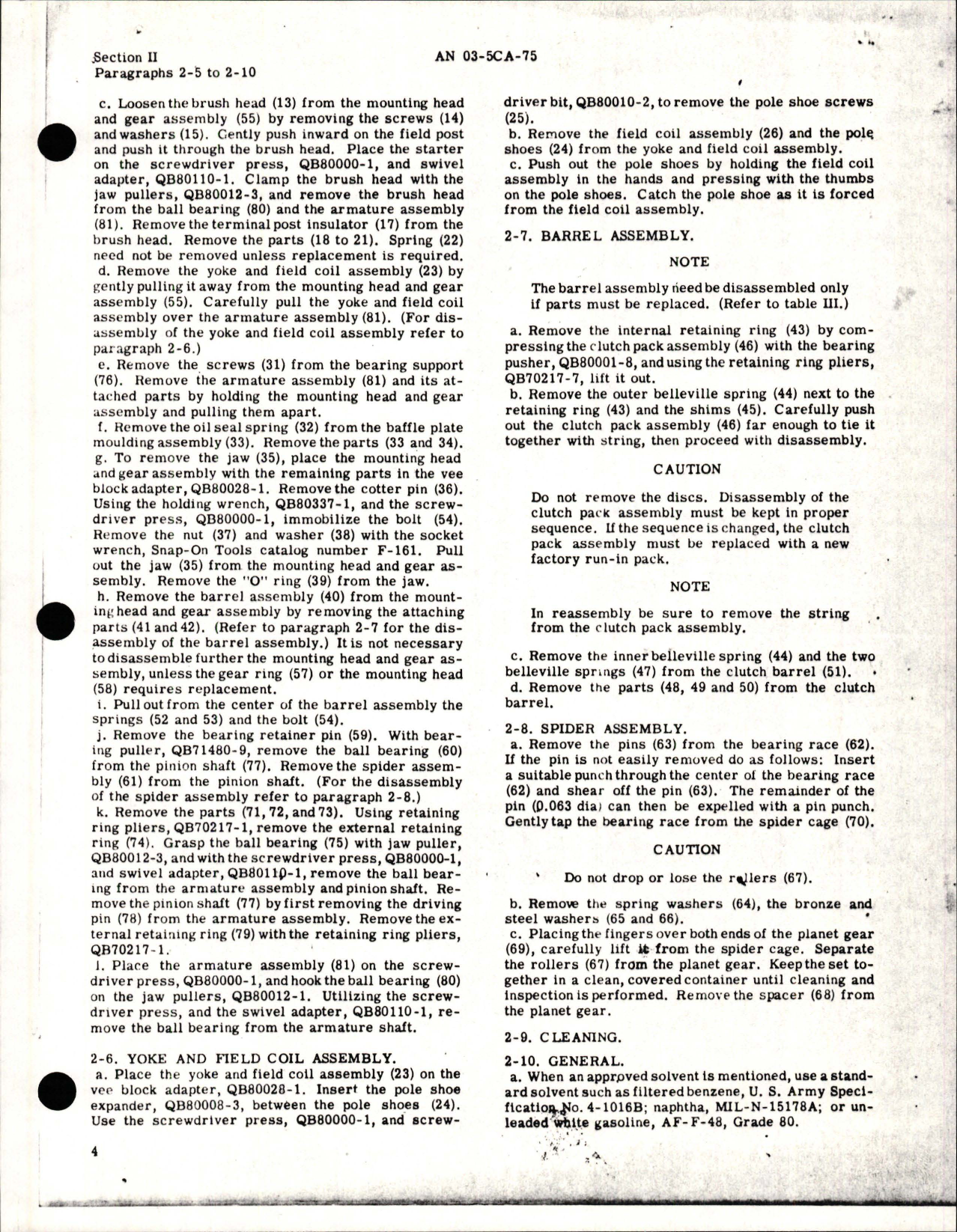 Sample page 9 from AirCorps Library document: Overhaul Instructions for Direct Cranking Electric Starter - Part 36E21-11-A