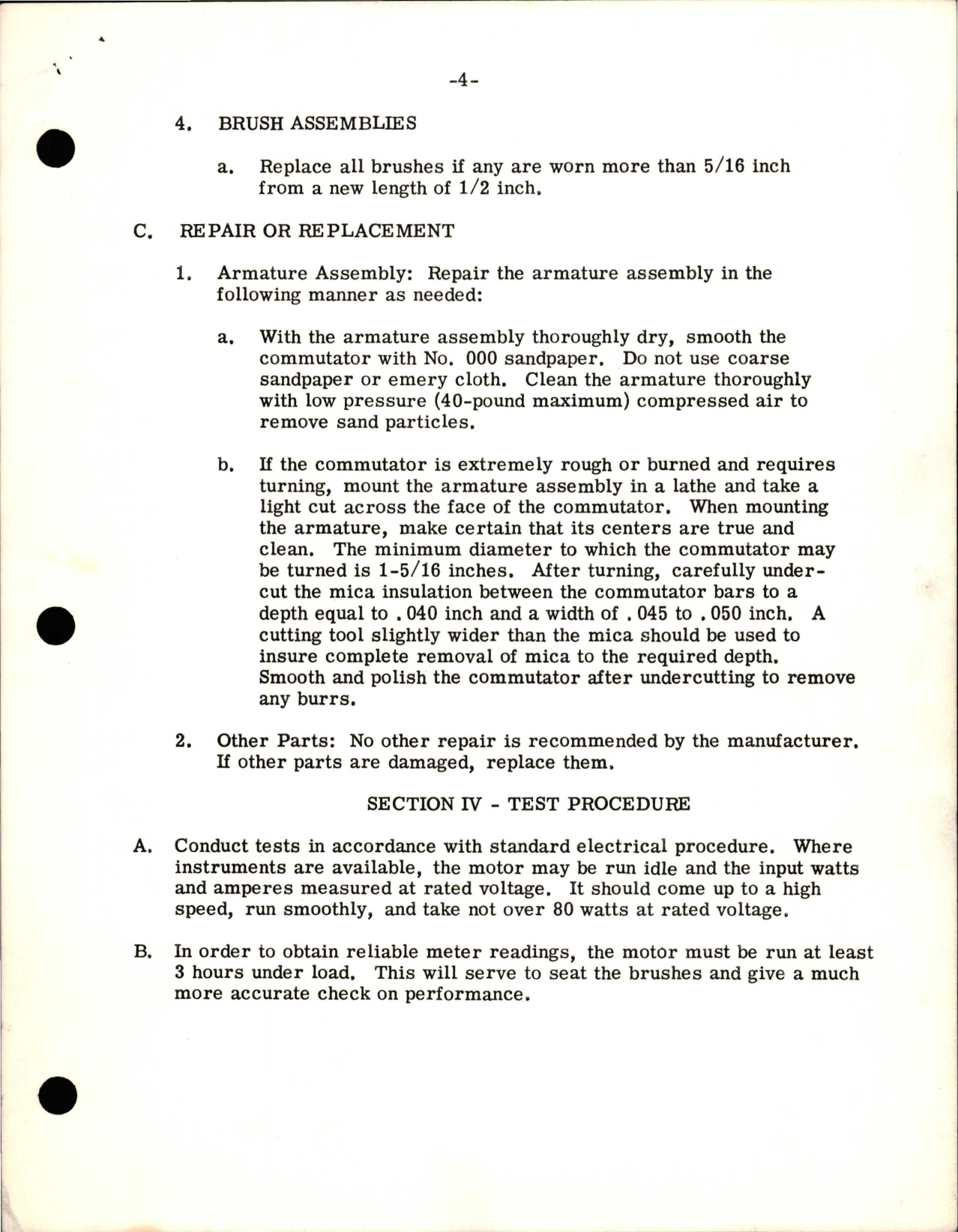 Sample page 5 from AirCorps Library document: Overhaul Instructions with Parts Breakdown for DC Motor - Model A-9381 