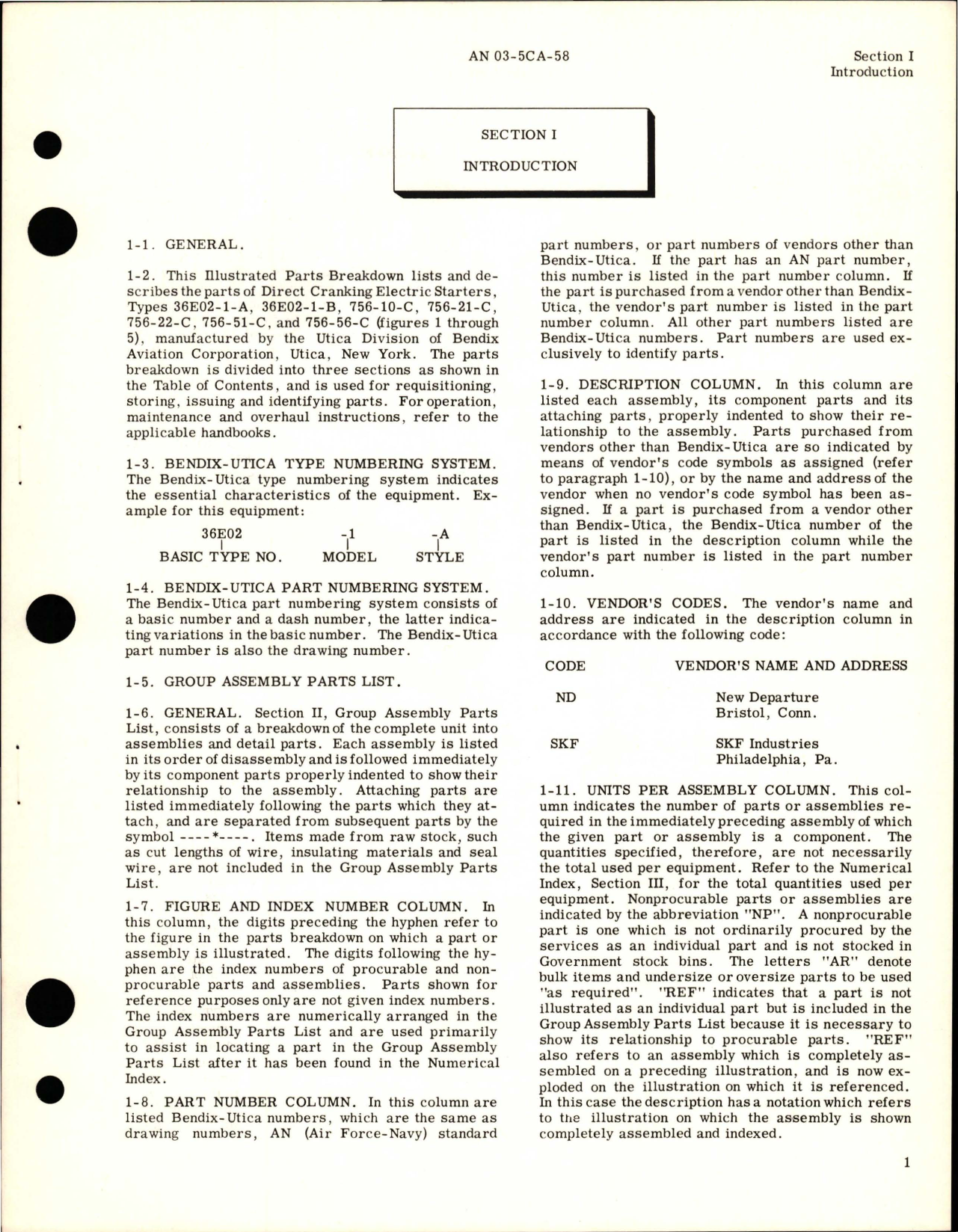 Sample page 5 from AirCorps Library document: Illustrated Parts Breakdown for Direct Cranking Electric Starters 