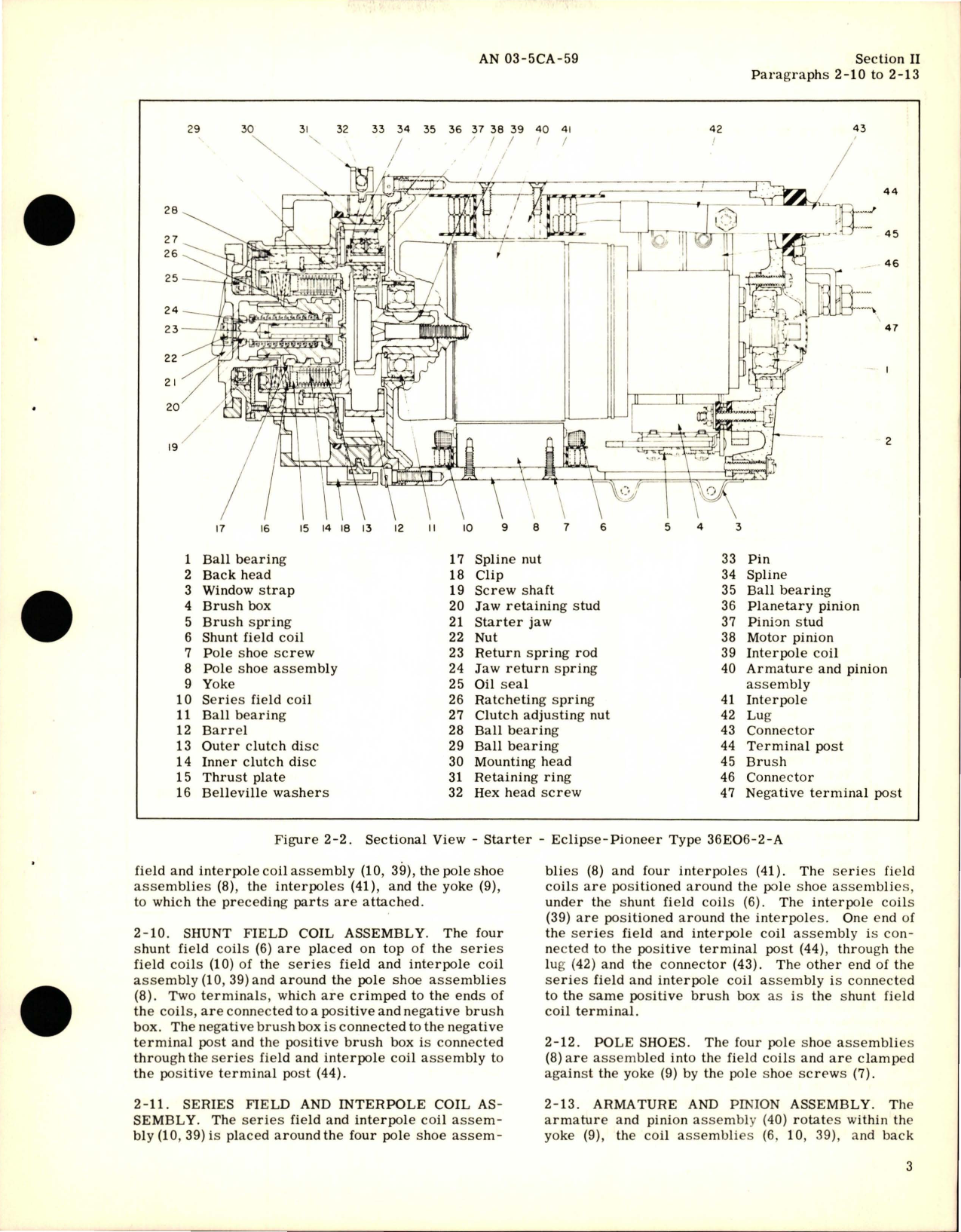 Sample page 7 from AirCorps Library document: Operation and Service Instructions for Starters - Models 36E04-6-A, 36E06-2-A, 36E09-2-B
