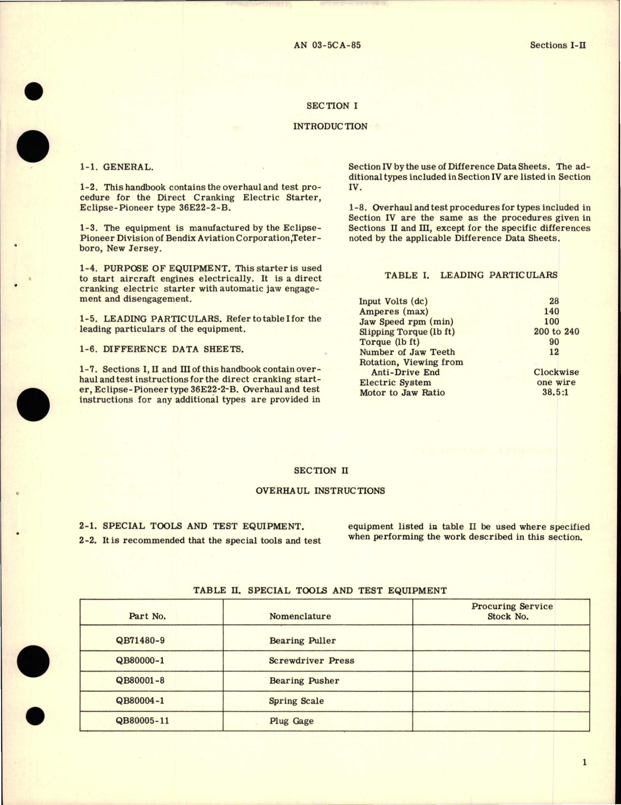 Sample page 5 from AirCorps Library document: Overhaul Instructions for Direct Cranking Electric Starter - Parts 36E22-2-B and 36E22-2-C 