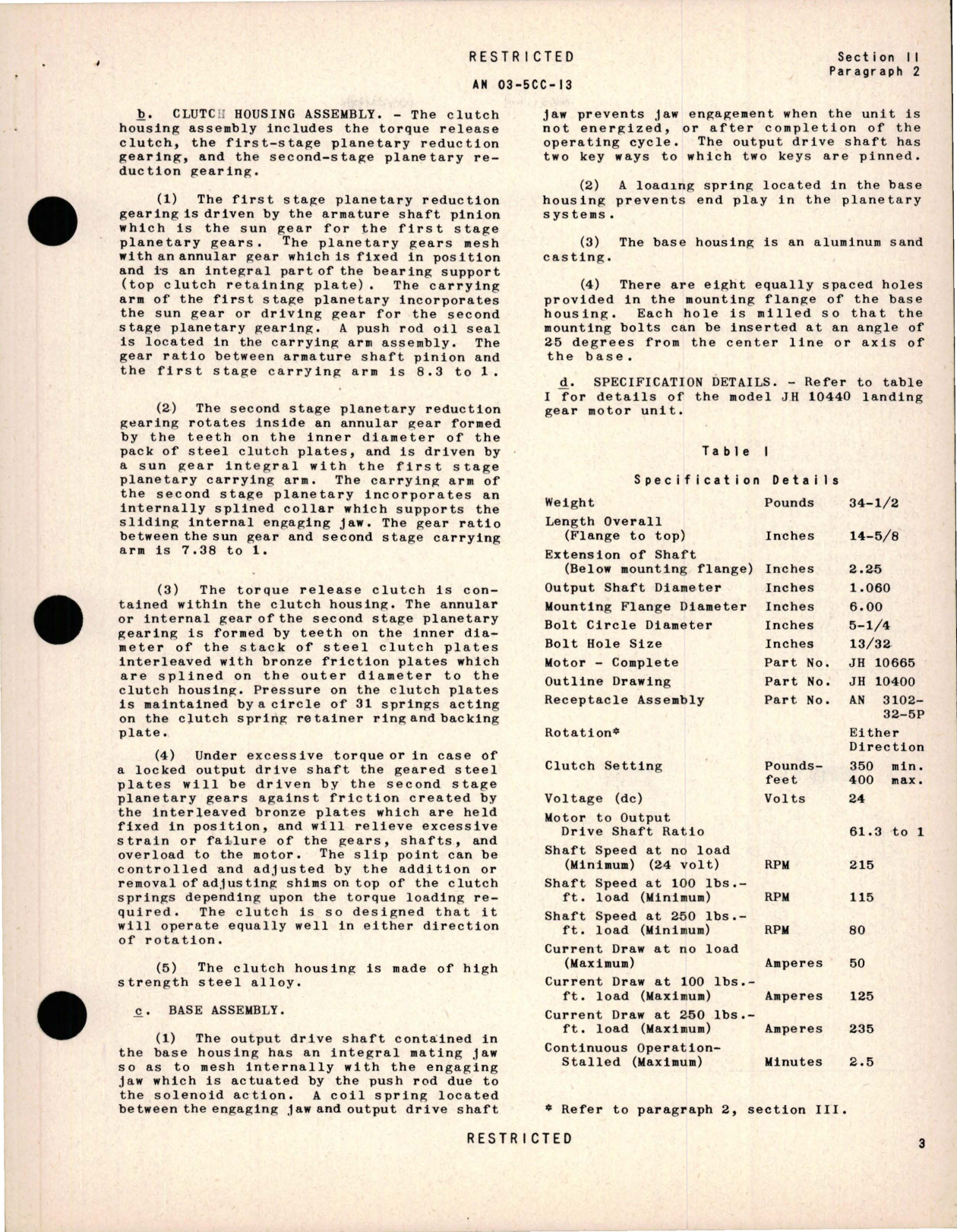 Sample page 7 from AirCorps Library document: Instructions with Parts Catalog for Landing Wheel Retracting Motor - Model JH 10440
