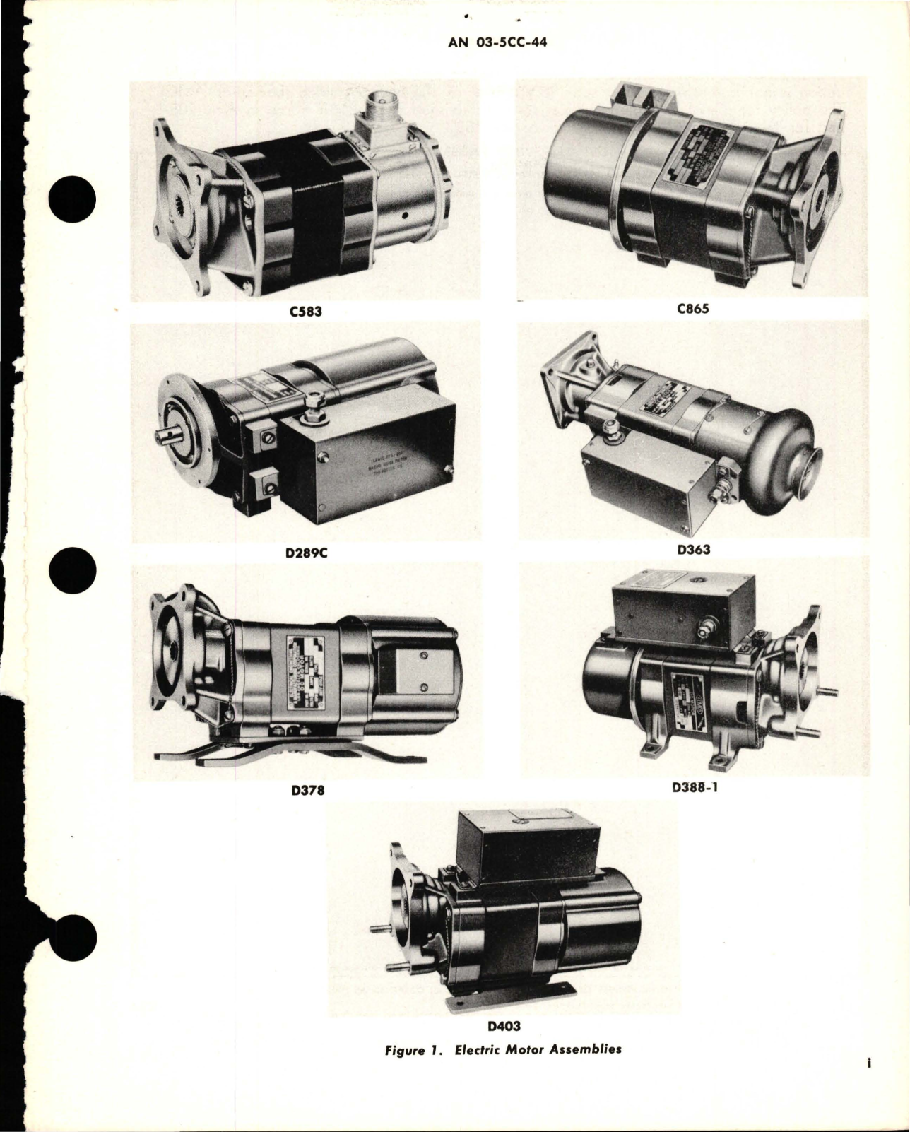 Sample page 5 from AirCorps Library document: Parts Catalog for Electric Motors 