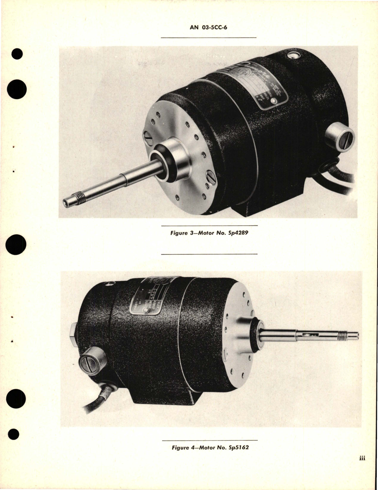 Sample page 5 from AirCorps Library document: Operation, Service, and Overhaul Instructions with Parts Catalog for Fractional Horsepower Electric Motors
