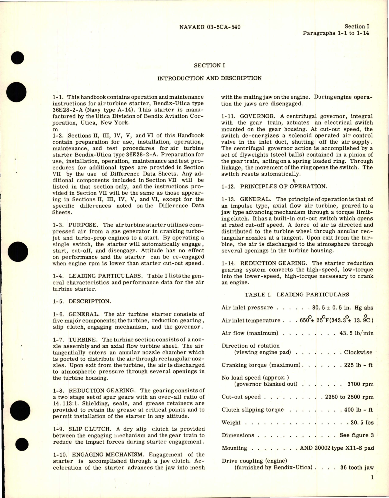 Sample page 5 from AirCorps Library document: Operation and Maintenance Instructions for Air Turbine Starter - Part 36E28