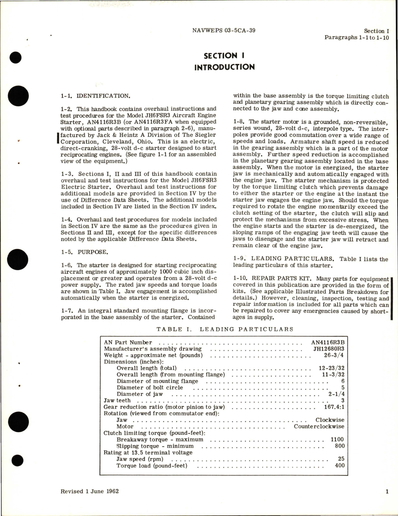 Sample page 5 from AirCorps Library document: Overhaul Instructions for Engine Starters 
