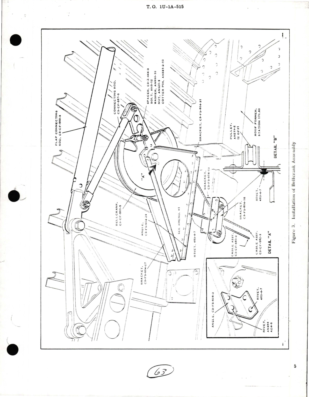 Sample page 5 from AirCorps Library document: Installation of Flap Operated Elevator Trim Tab on YU-1 and U-1A