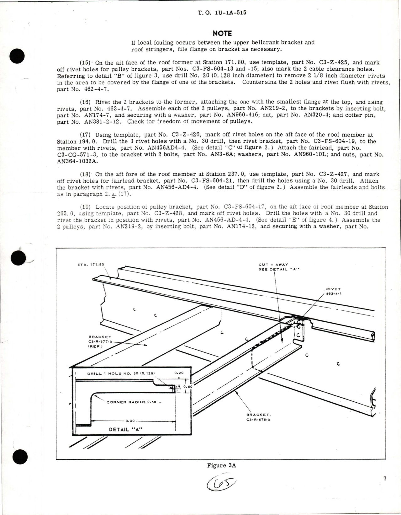 Sample page 7 from AirCorps Library document: Installation of Flap Operated Elevator Trim Tab on YU-1 and U-1A
