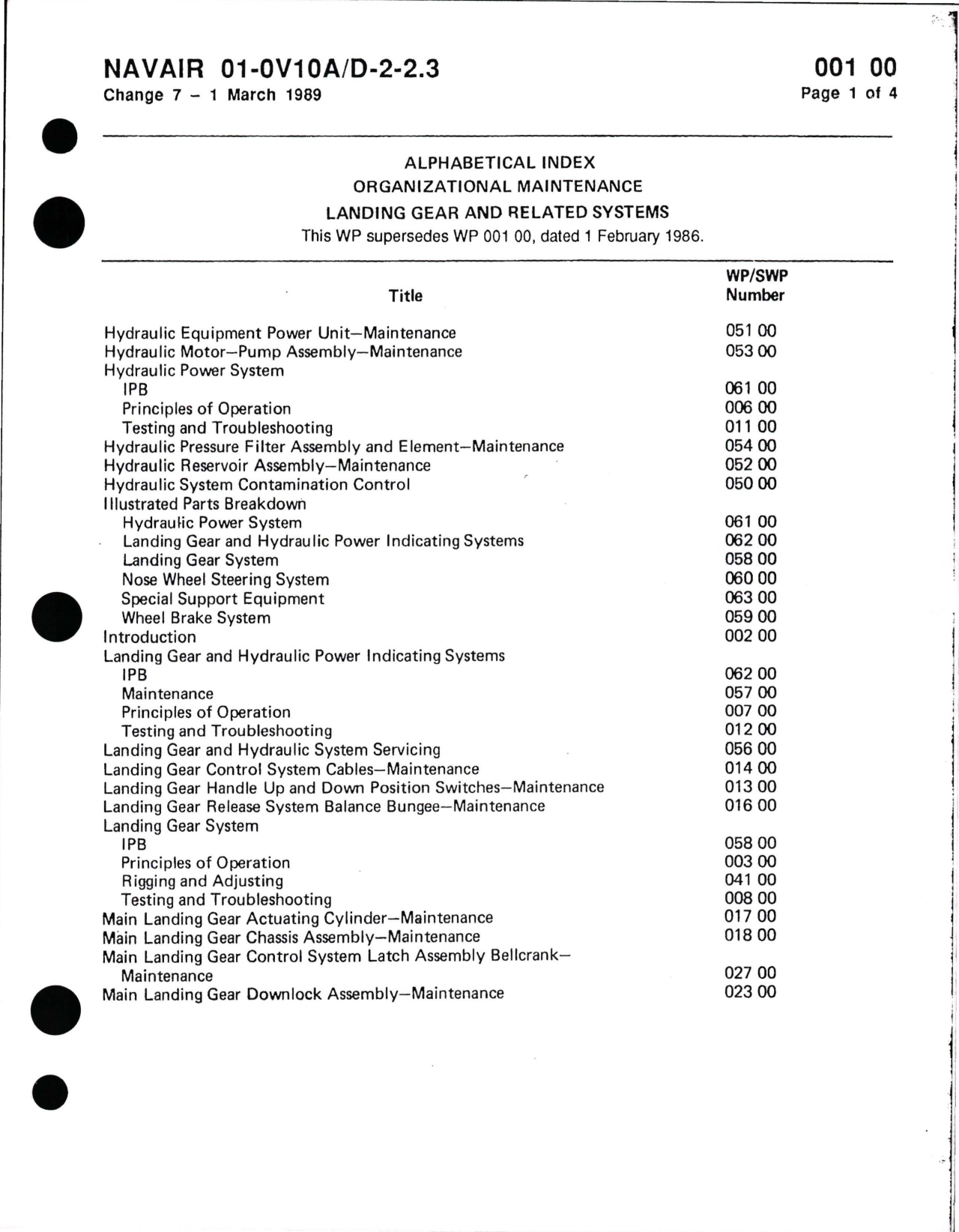 Sample page 9 from AirCorps Library document: Organizational Maintenance with Illustrated Parts Breakdown for Landing Gear and Related Systems for OV-10A/D 