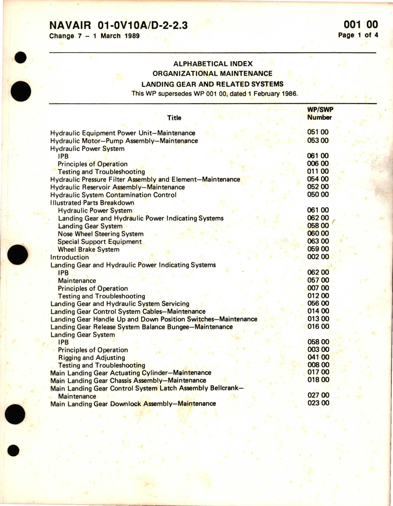 Sample page 9 from AirCorps Library document: Organizational Maintenance with Illustrated Parts Breakdown for Landing Gear and Related Systems for OV-10A/D