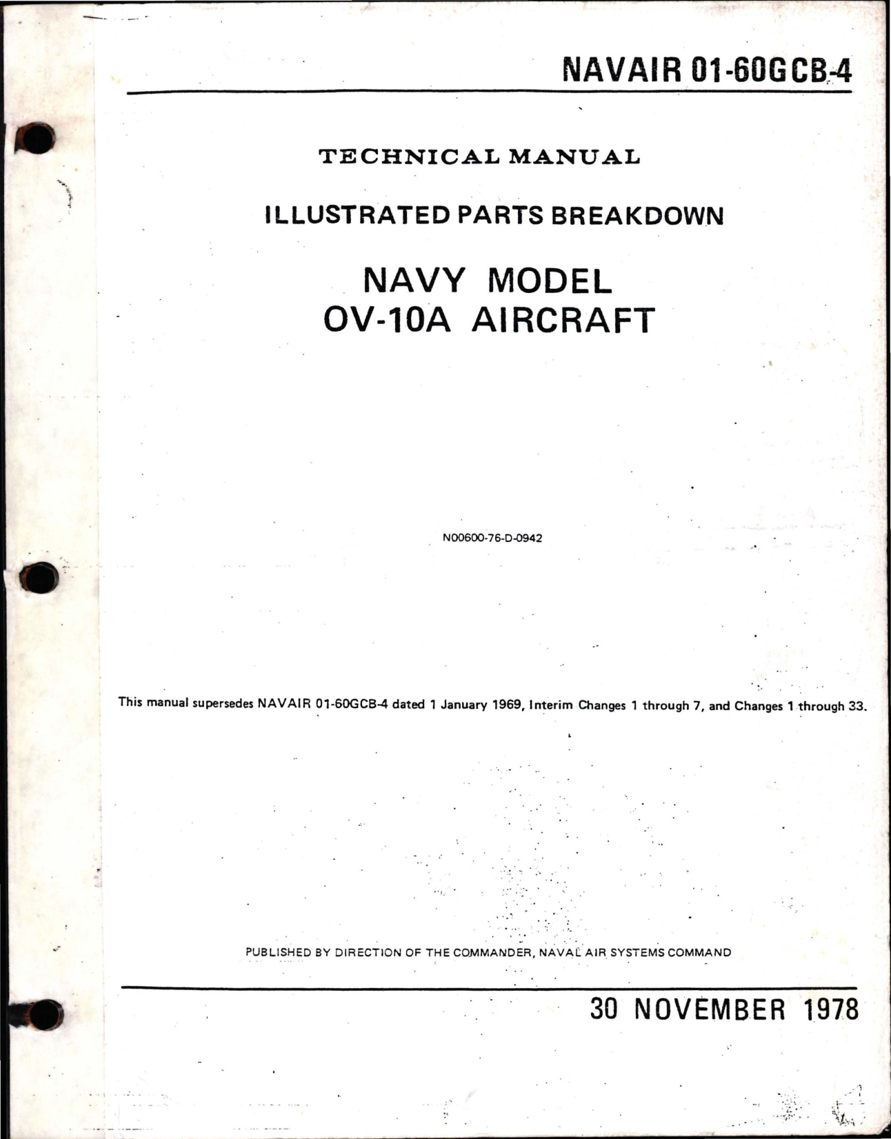 Sample page 1 from AirCorps Library document: Illustrated Parts Breakdown for OV-10A