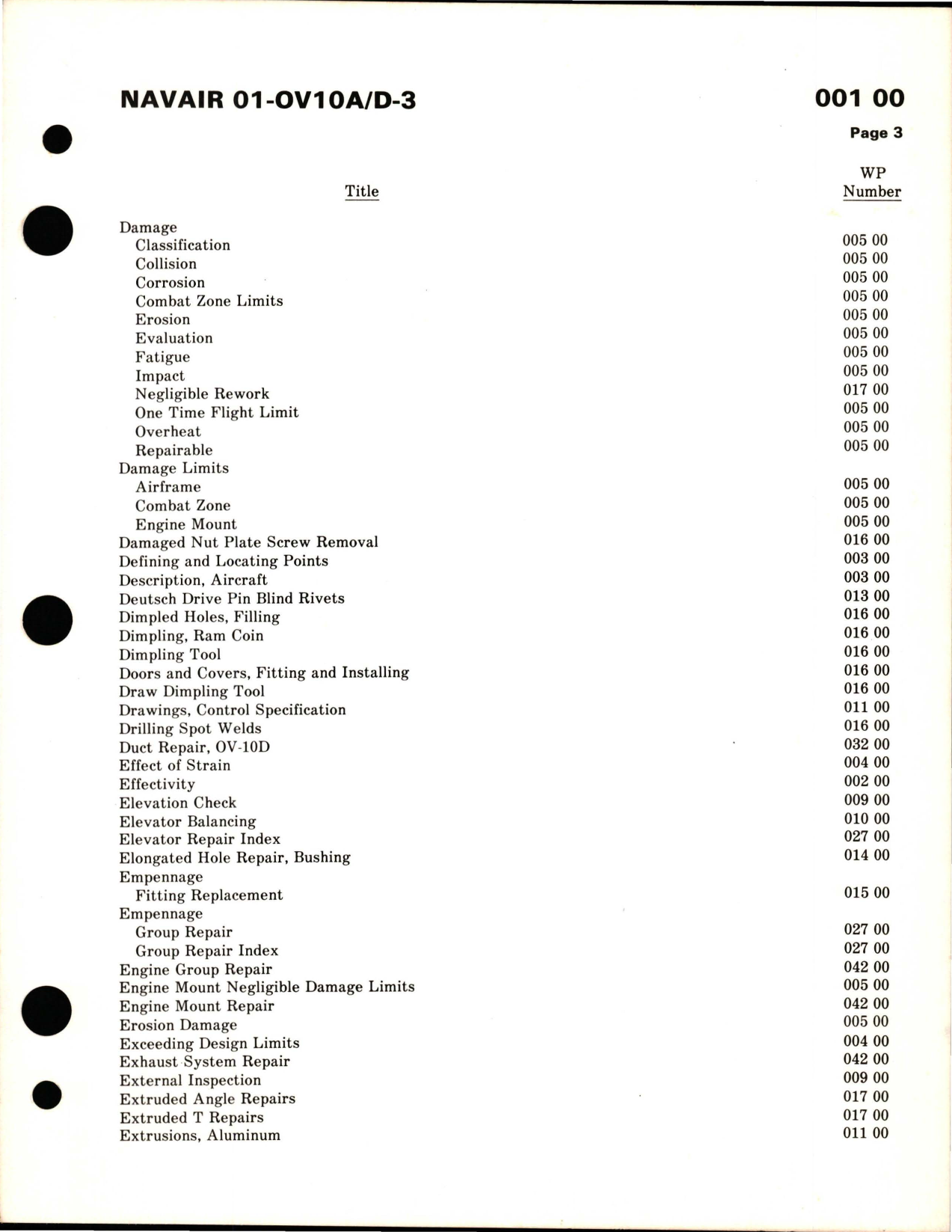 Sample page 9 from AirCorps Library document: Organizational, Intermediate and Depot Maintenance for Structural Repair on the OV-10A/D