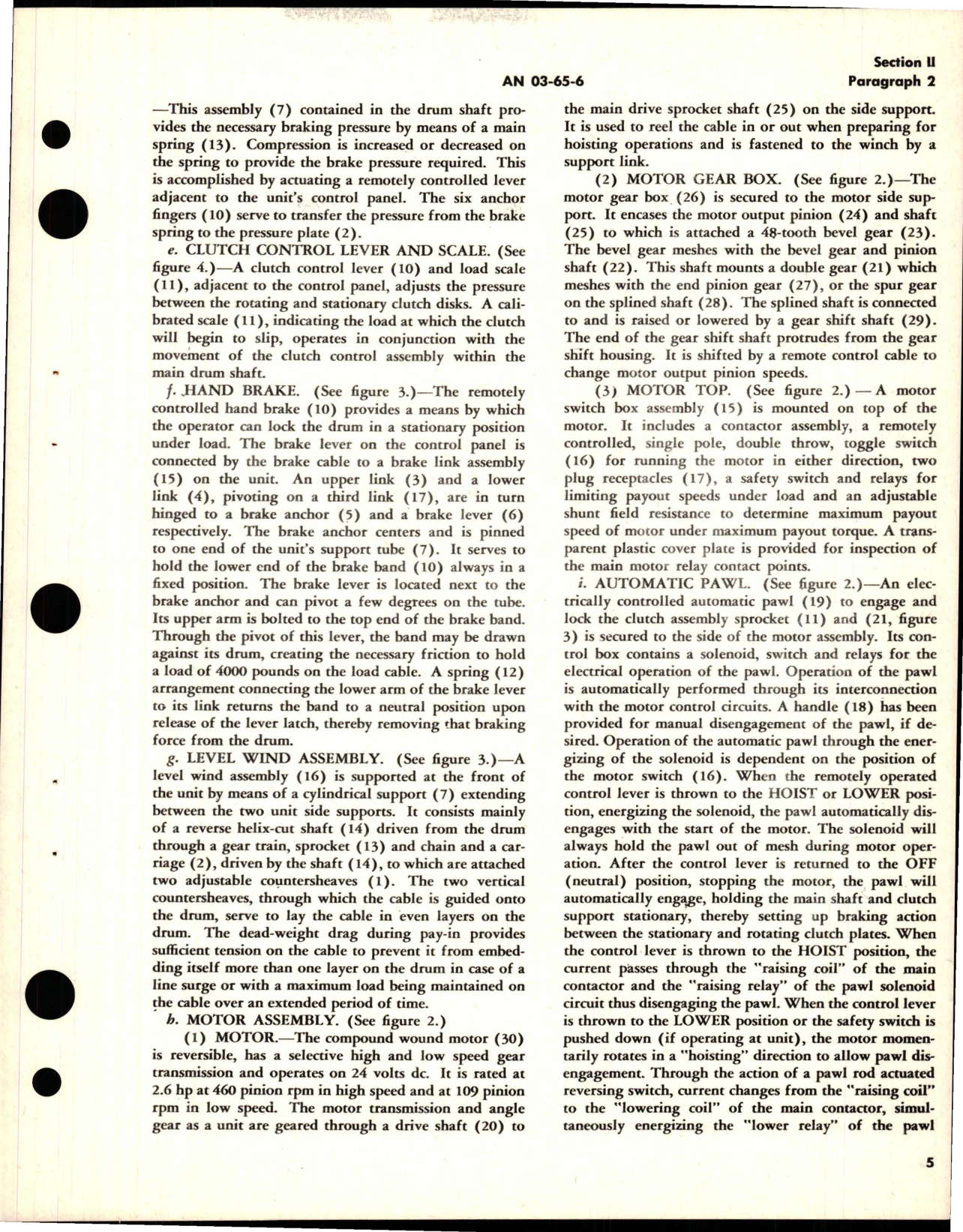 Sample page 9 from AirCorps Library document: Operation, Service and Overhaul Instructions with Parts Catalog for Air Sea Rescue Winch - Model 5