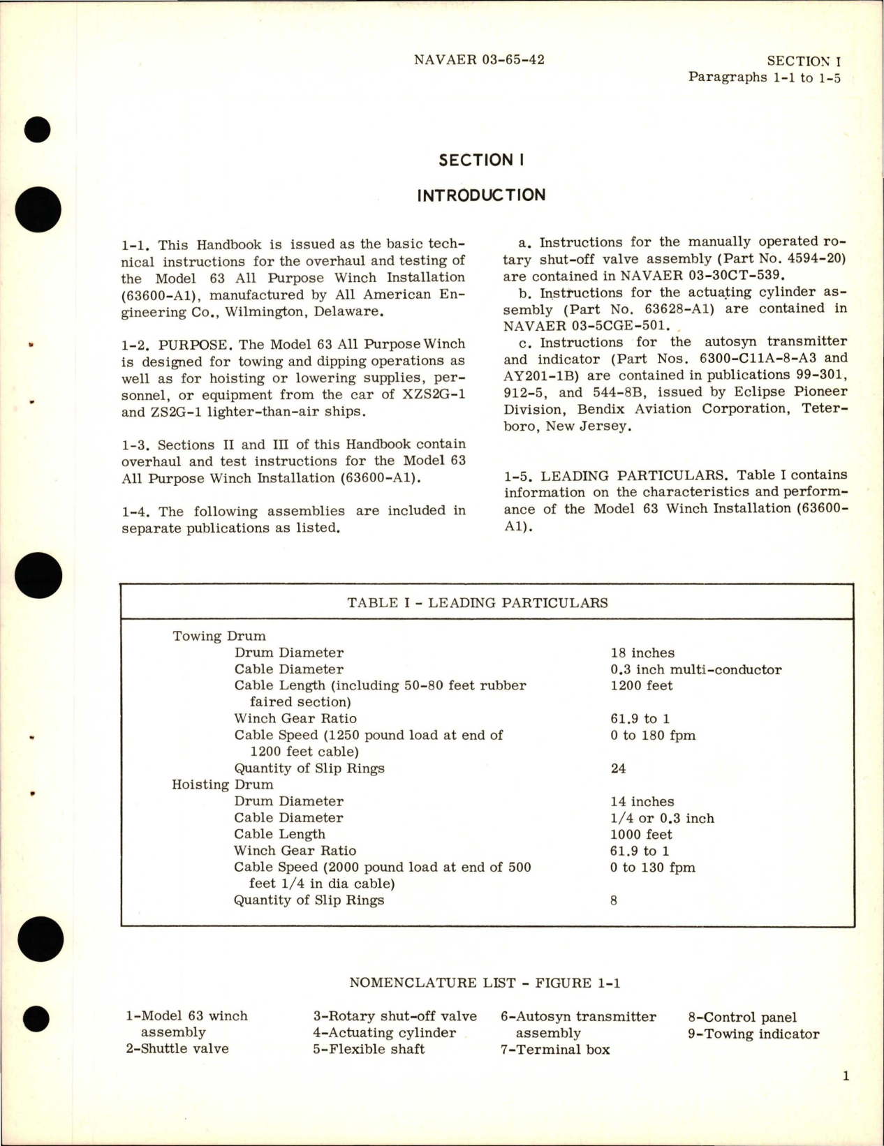 Sample page 5 from AirCorps Library document: Overhaul Instructions for All Purpose Winch - Model 63