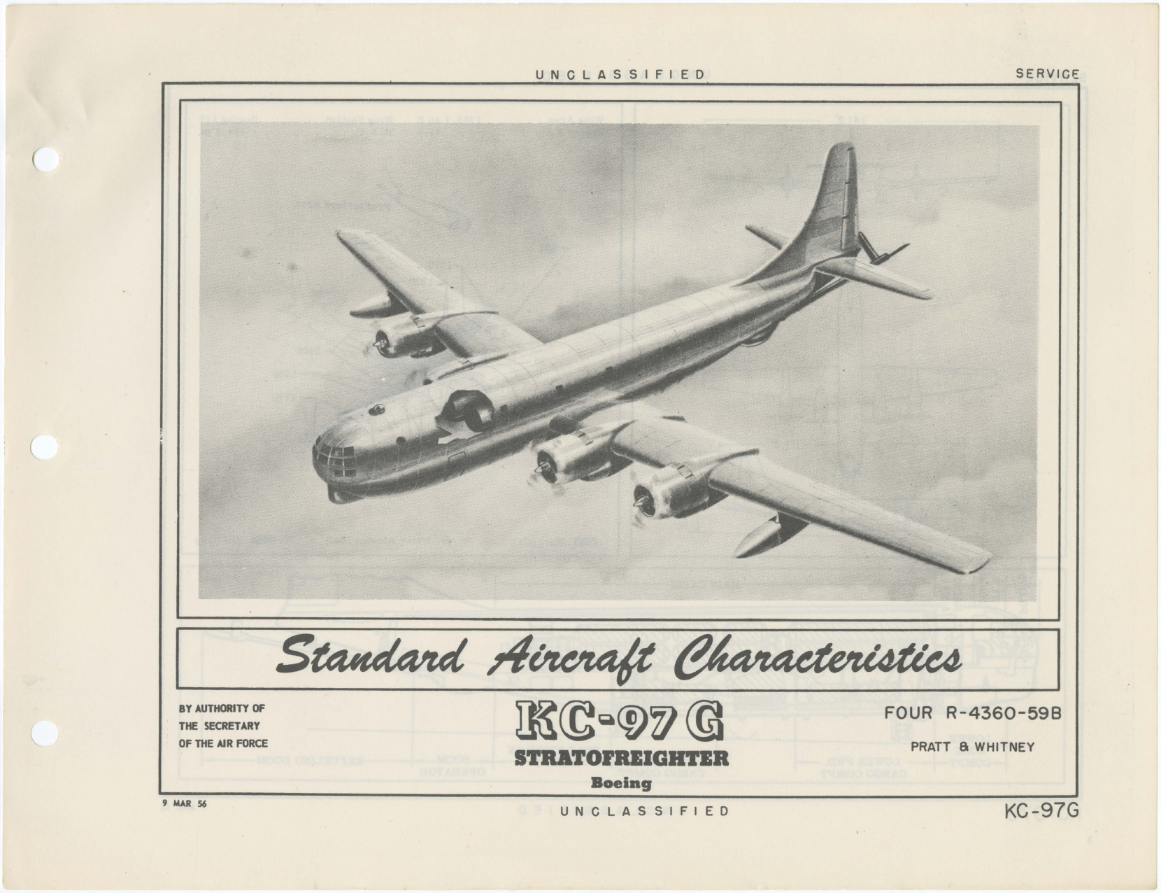 Sample page 1 from AirCorps Library document: KC-97G Boeing Stratofreighter - Standard Aircraft Characteristics