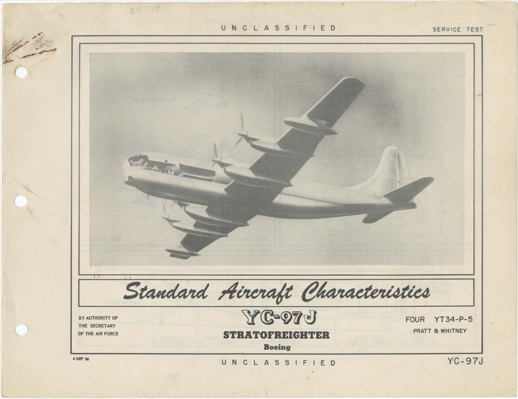 YC-97J Boeing Stratofreighter Standard Aircraft Characteristics ...