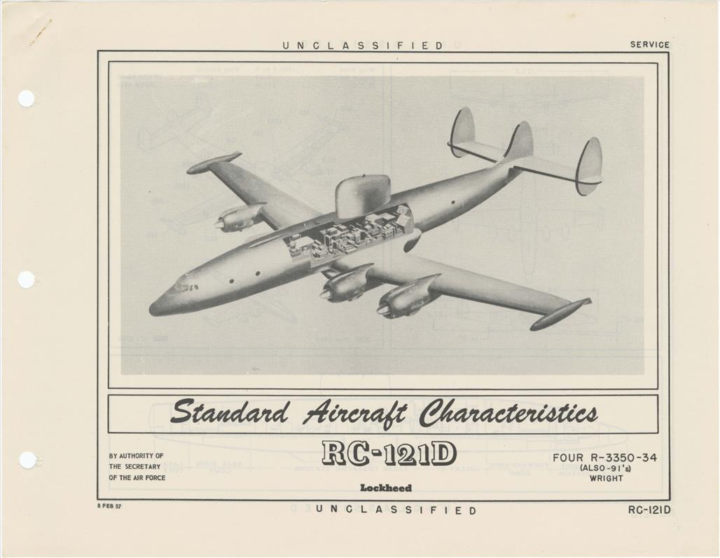 Rc-121d Lockheed Warning Star - Standard Aircraft Characteristics 