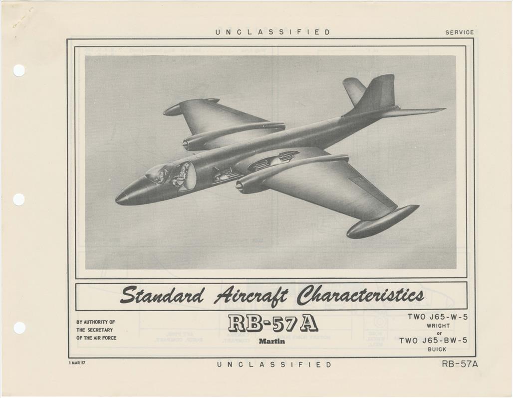 RB 57A Martin Canberra Standard Aircraft Characteristics AirCorps rb-57a-martin-canberra-standard-aircraft-characteristics-aircorps