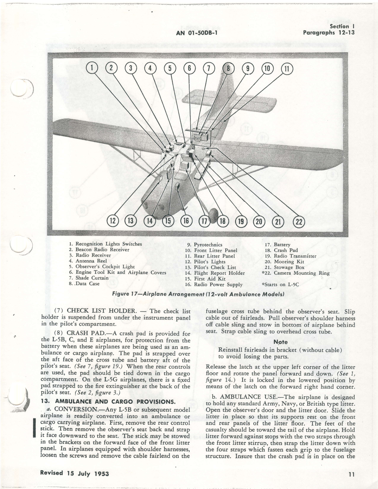 Sample page 17 from AirCorps Library document: Flight Handbook - L-5, OY-1, OY-2