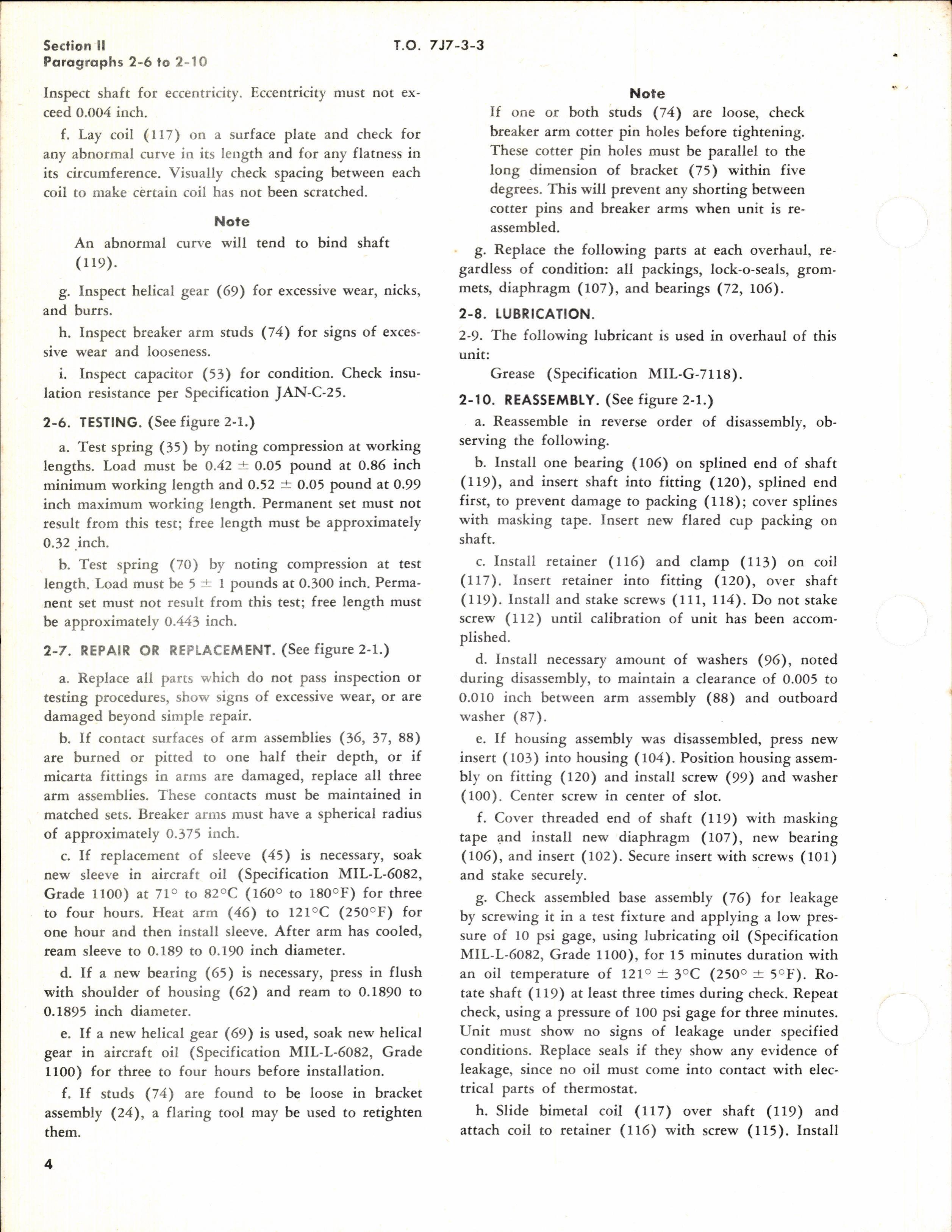 Sample page 6 from AirCorps Library document: Overhaul Instructions for Floating Control Oil Thermostat