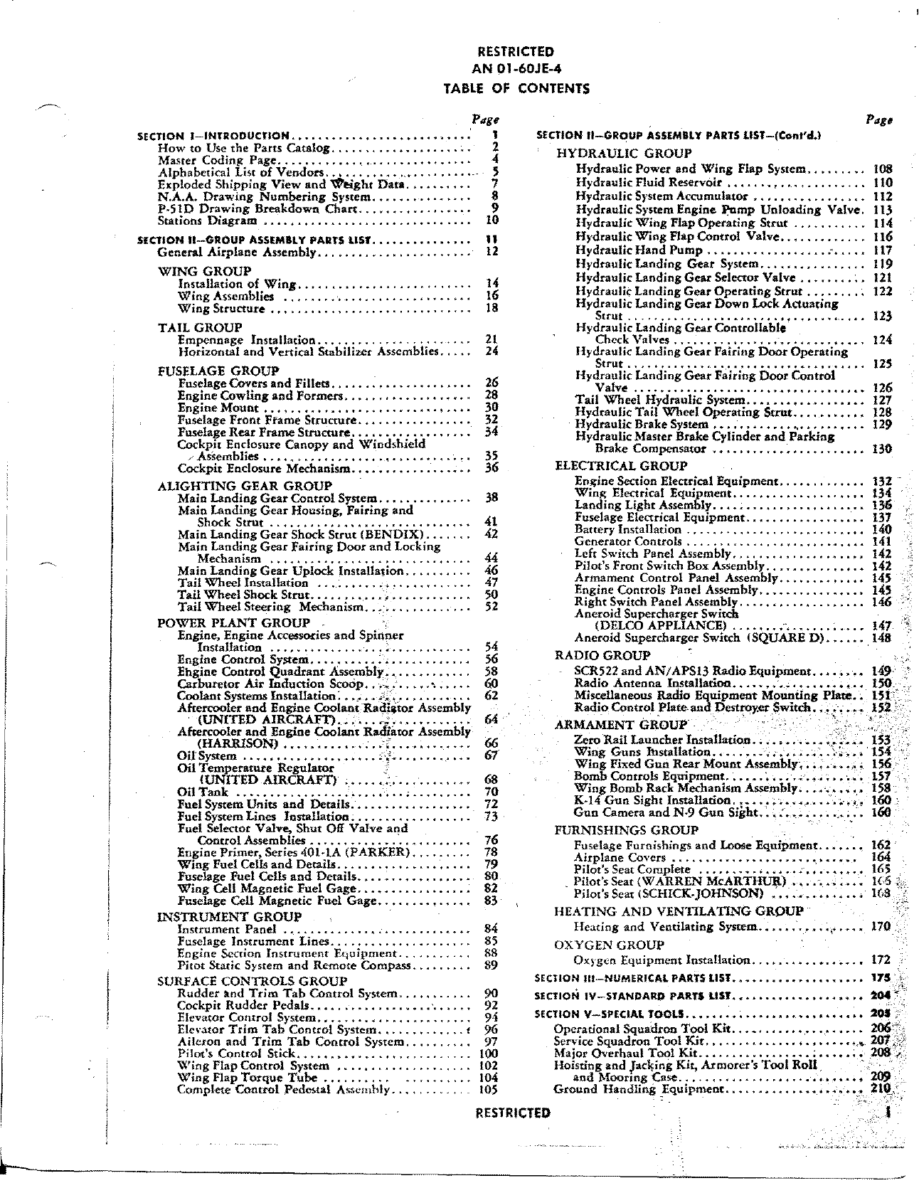 Sample page 3 from AirCorps Library document: Parts Catalog for P-51D and P-51K