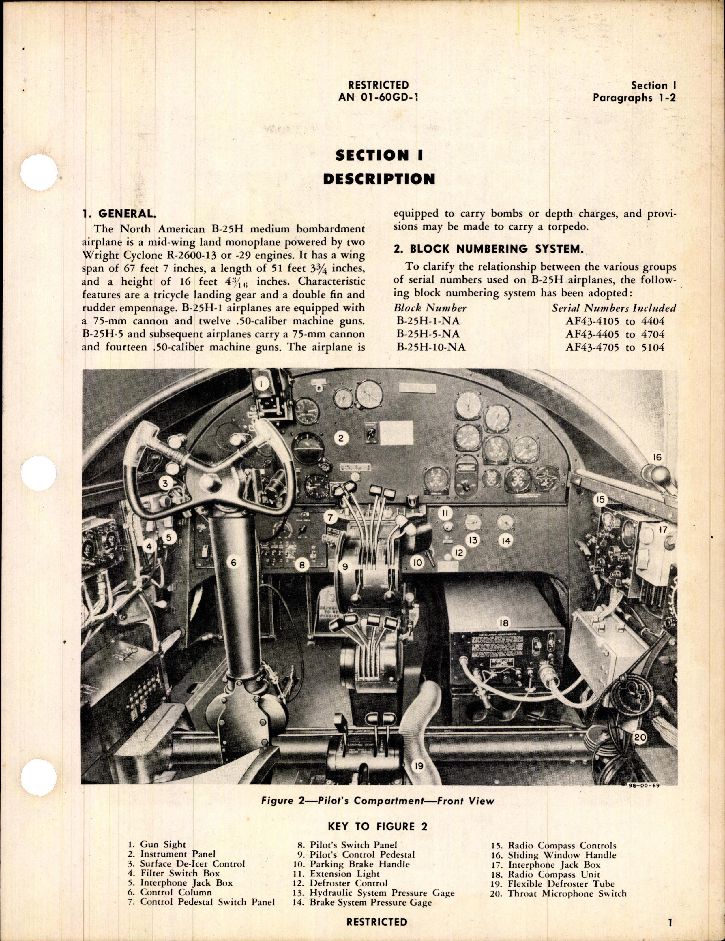 Sample page 5 from AirCorps Library document: Pilot's Flight Operating Instructions for B-25H and PBJ-1H Airplanes