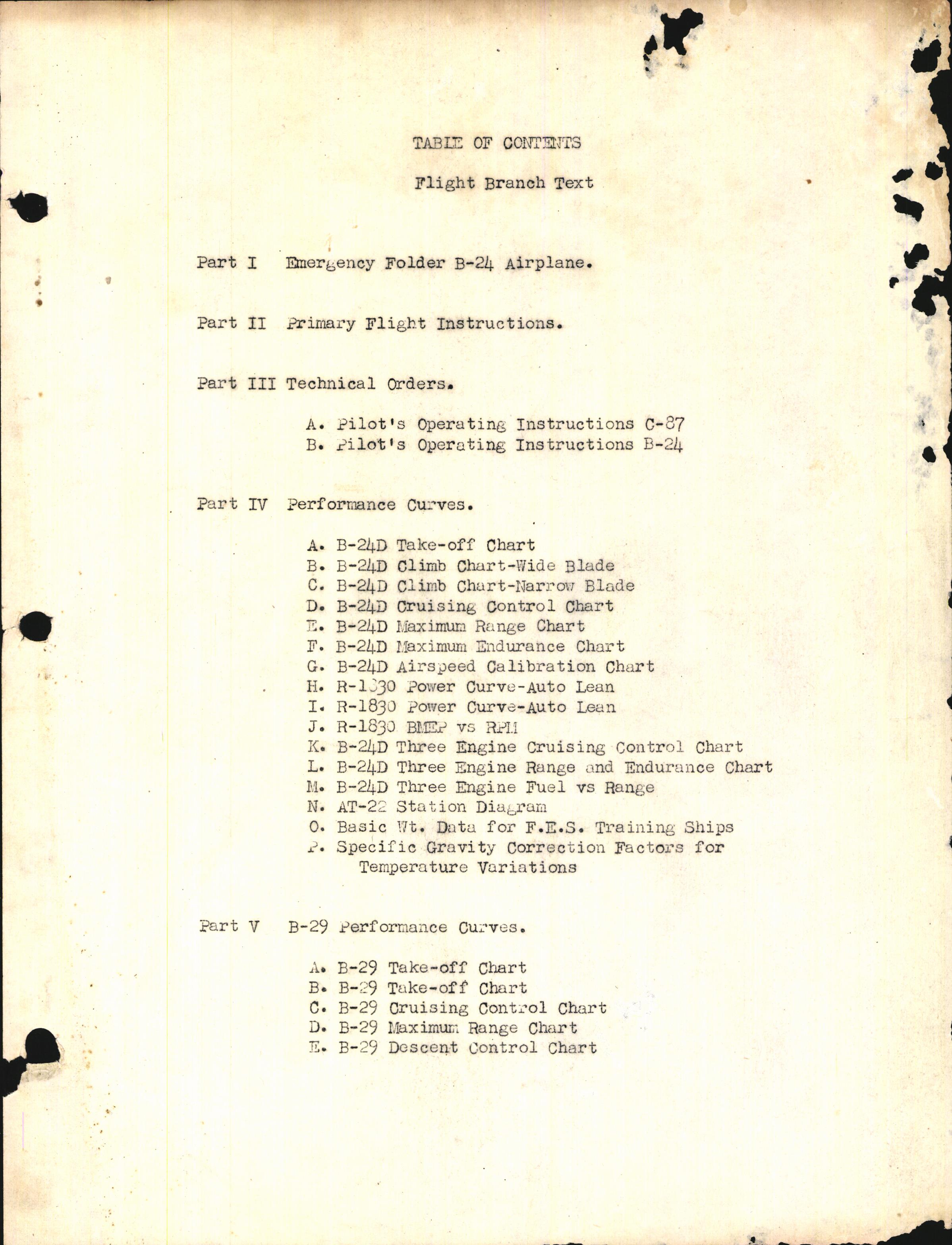 Sample page 1 from AirCorps Library document: Flight Branch Test for the B-24
