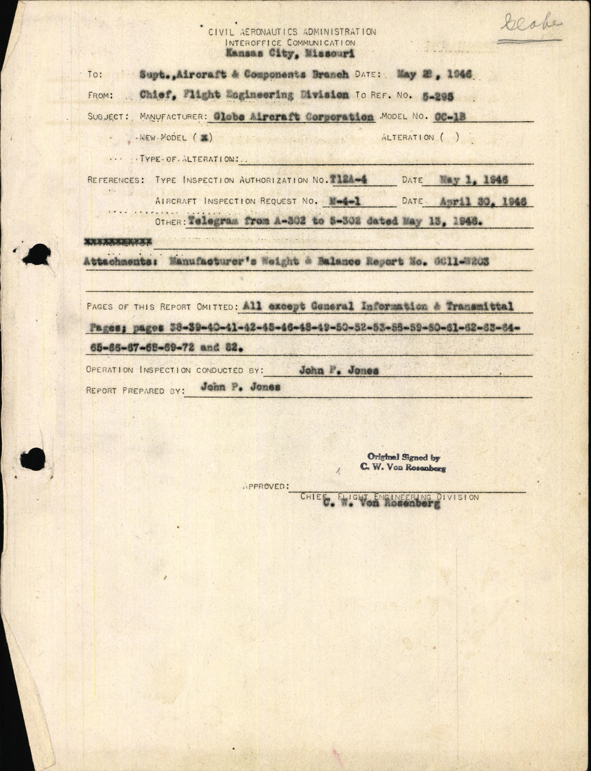 Sample page 3 from AirCorps Library document: Flight Test Results - Type Inspection Report for GC-1B