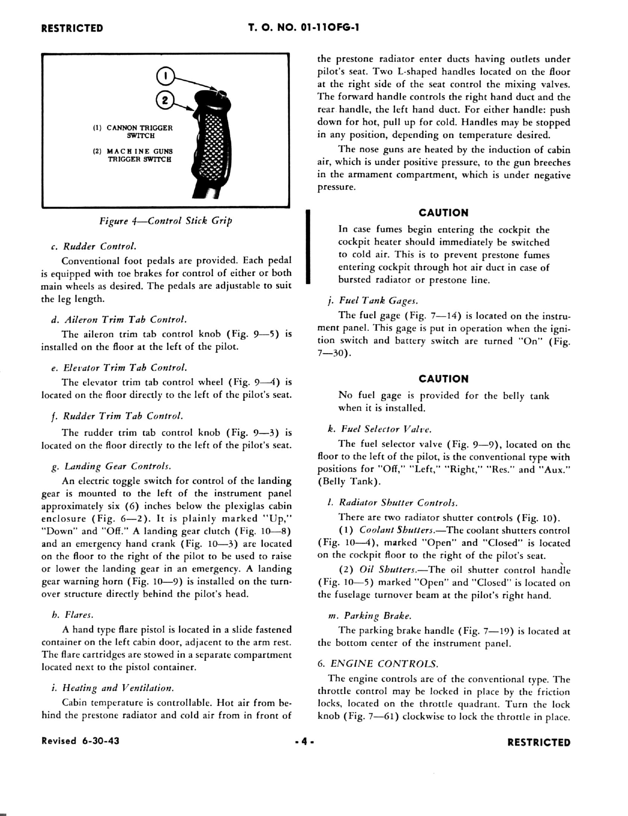 Sample page 6 from AirCorps Library document: Pilot's Flight Operating Instructions for P-39K-1 and P-39L-1 