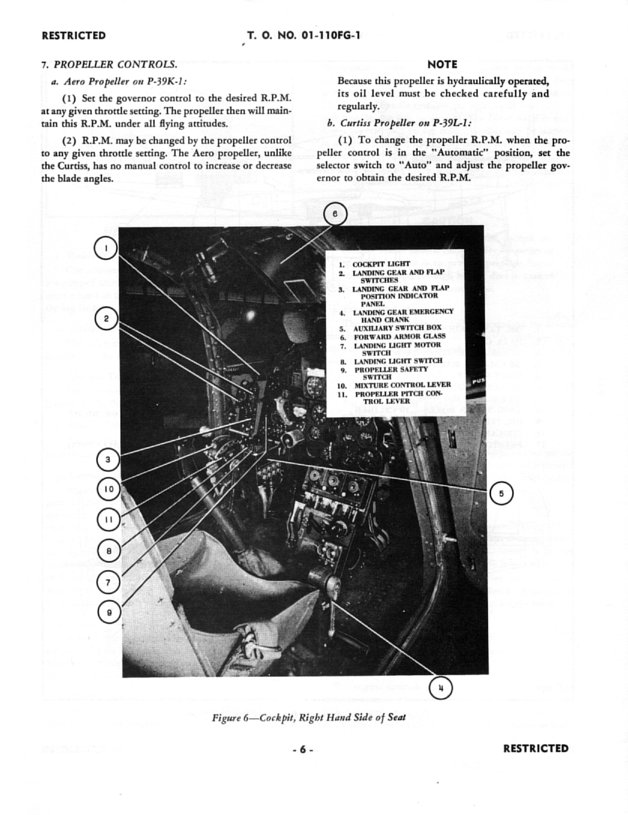 Sample page 8 from AirCorps Library document: Pilot's Flight Operating Instructions for P-39K-1 and P-39L-1 