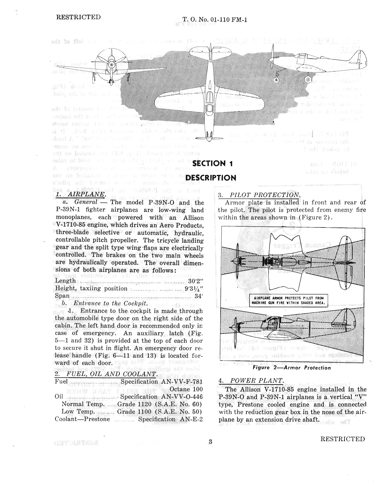 Sample page 5 from AirCorps Library document: Pilot's Flight Operating Instructions for P-39N-O and P-39N-1