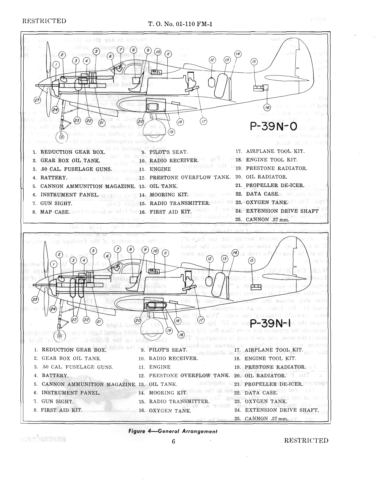 Sample page 8 from AirCorps Library document: Pilot's Flight Operating Instructions for P-39N-O and P-39N-1