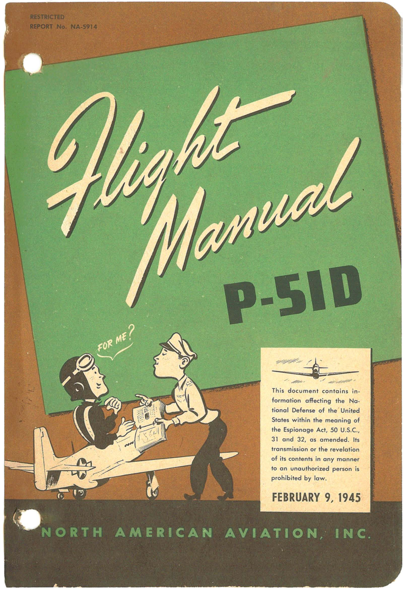 Sample page 1 from AirCorps Library document: Flight Manual - P-51D
