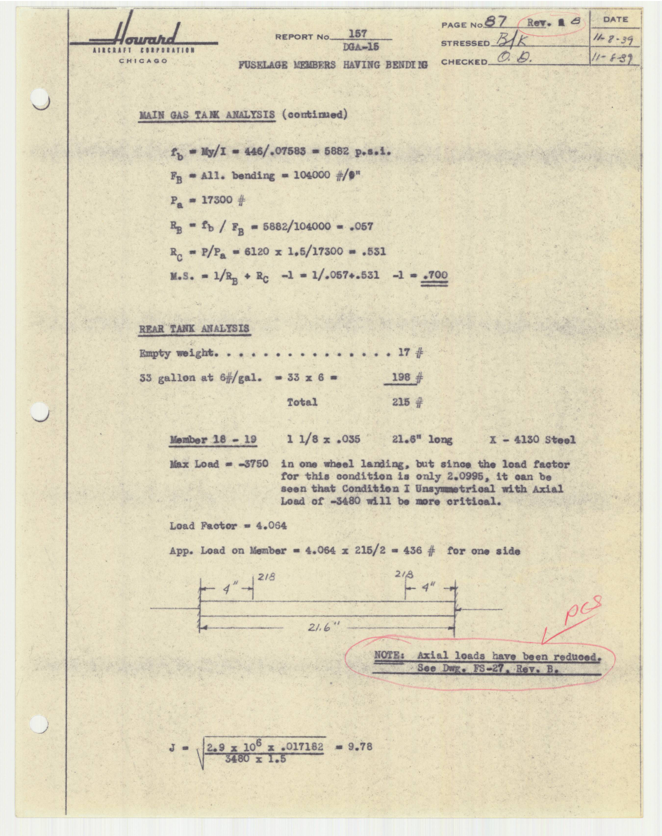 Sample page 283 from AirCorps Library document: Report 157, Fuselage Stress Analysis, DGA-15