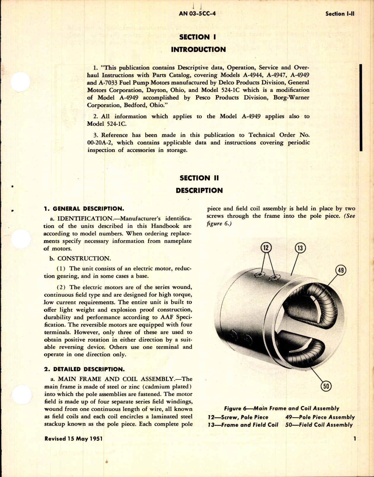 Sample page 3 from AirCorps Library document: Overhaul Instructions w Parts Catalog for Fuel Pump Motors