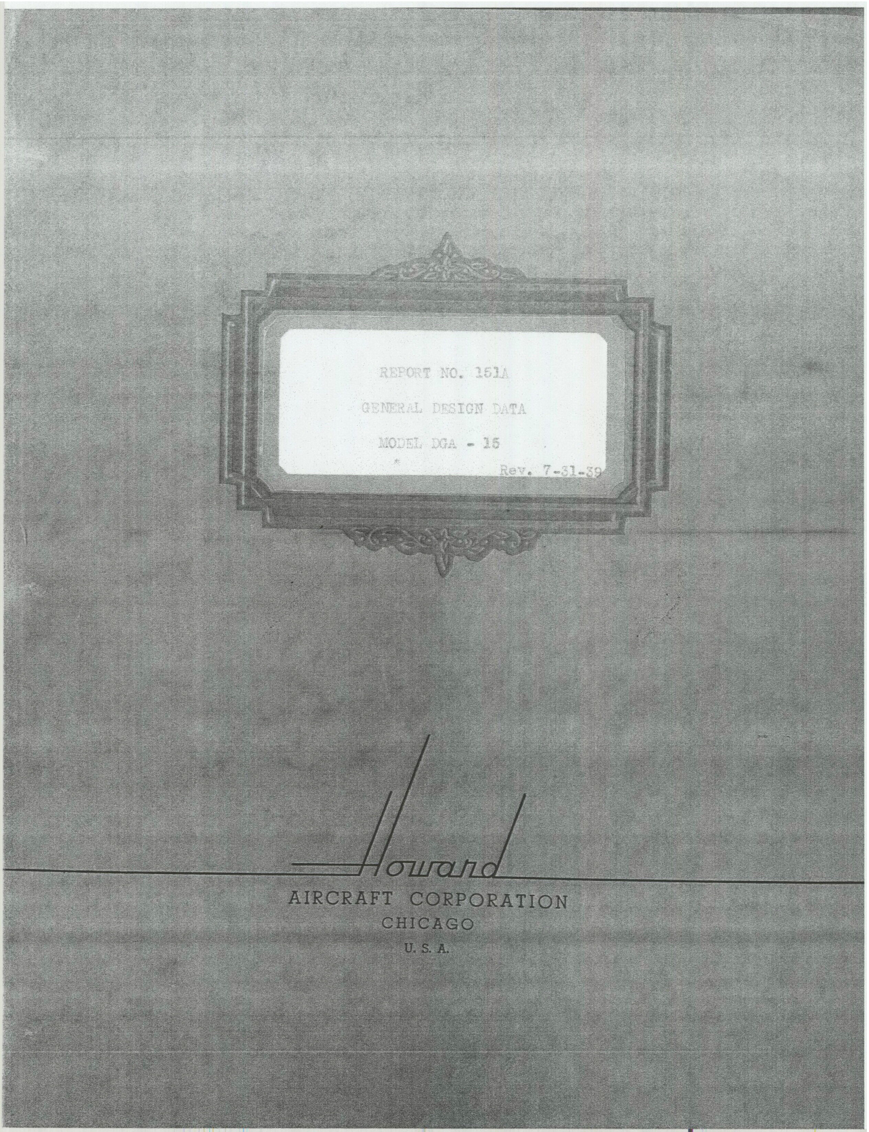 Sample page 1 from AirCorps Library document: Report 151, General Design Data , DGA-15