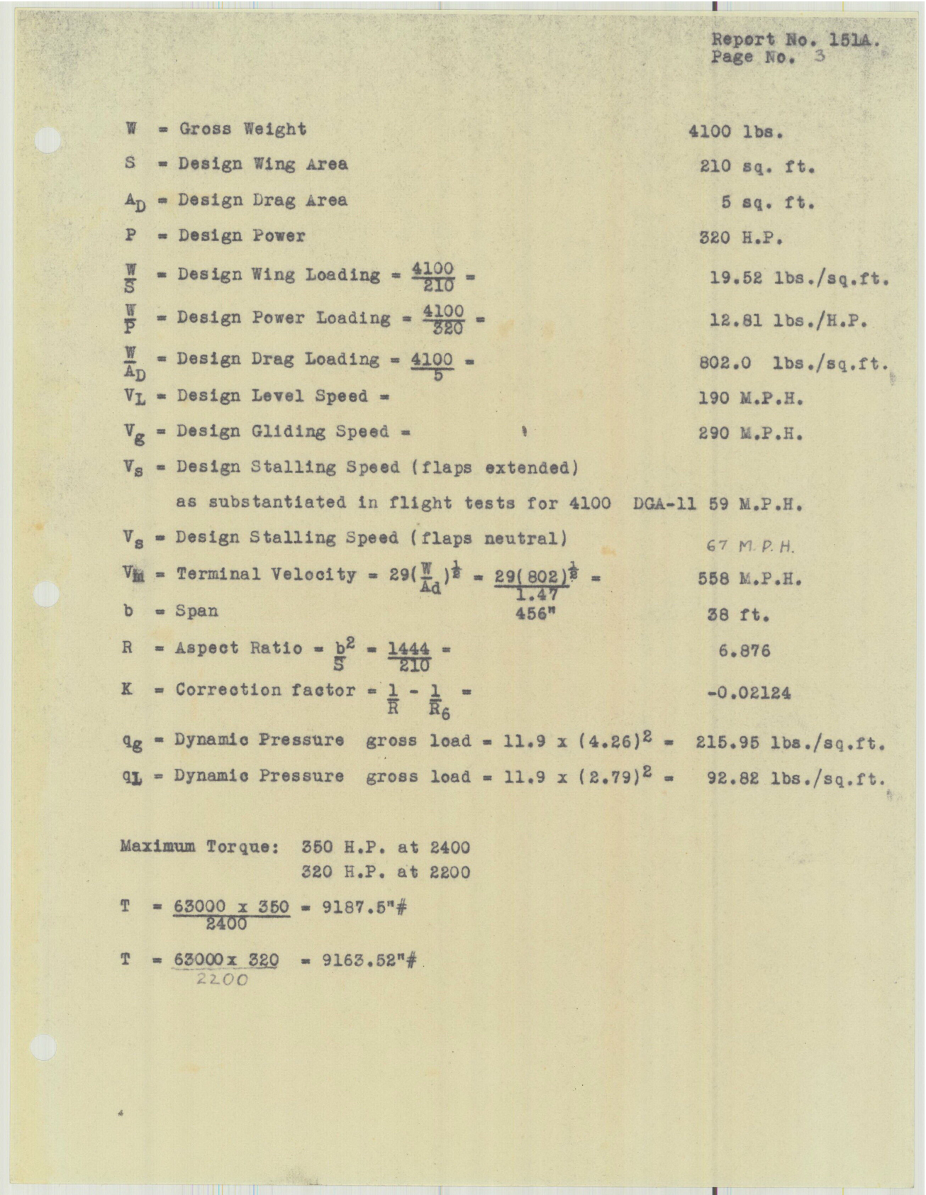 Sample page 8 from AirCorps Library document: Report 151, General Design Data , DGA-15