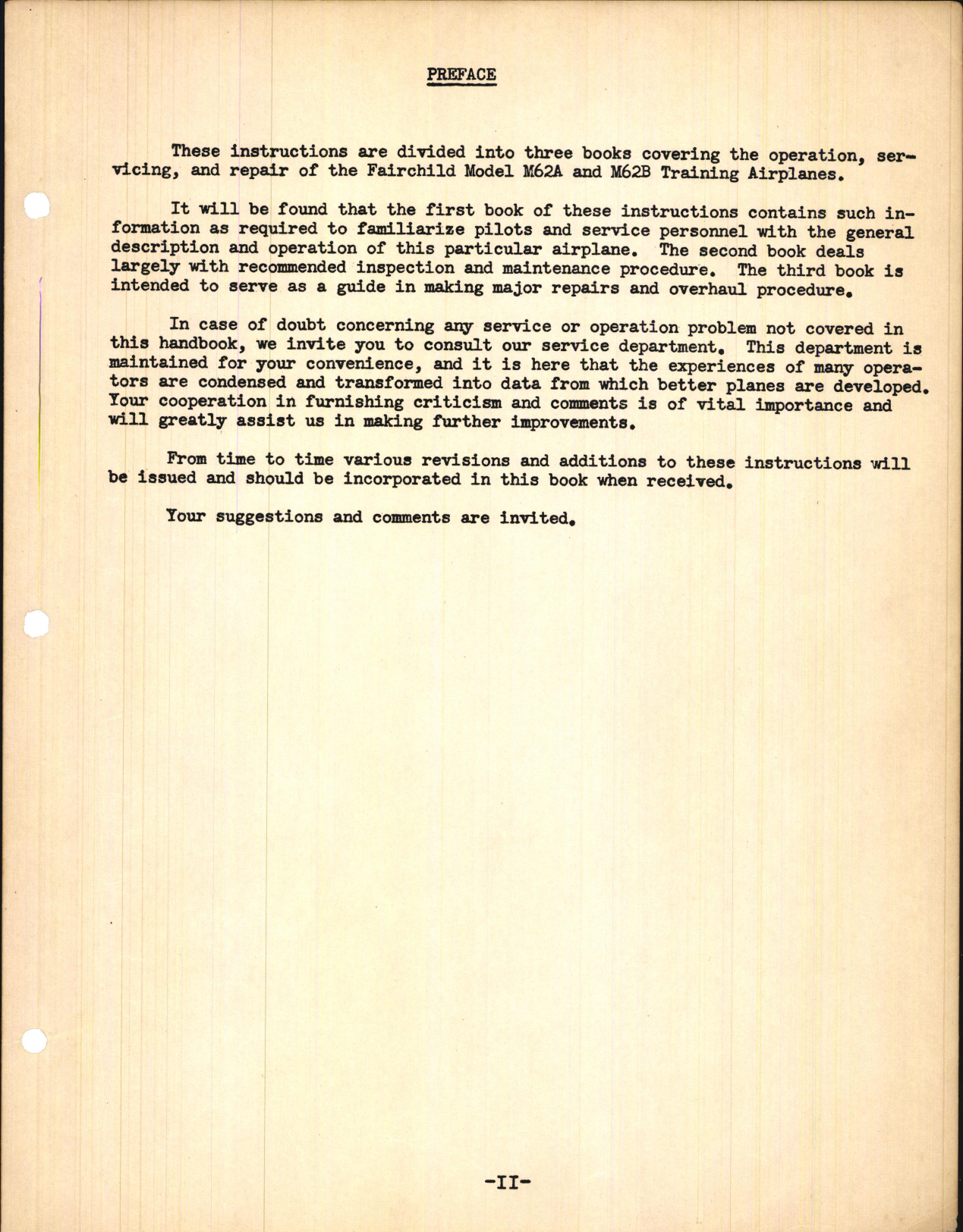 Sample page 3 from AirCorps Library document: General Description and Operation for Fairchild M62A and B