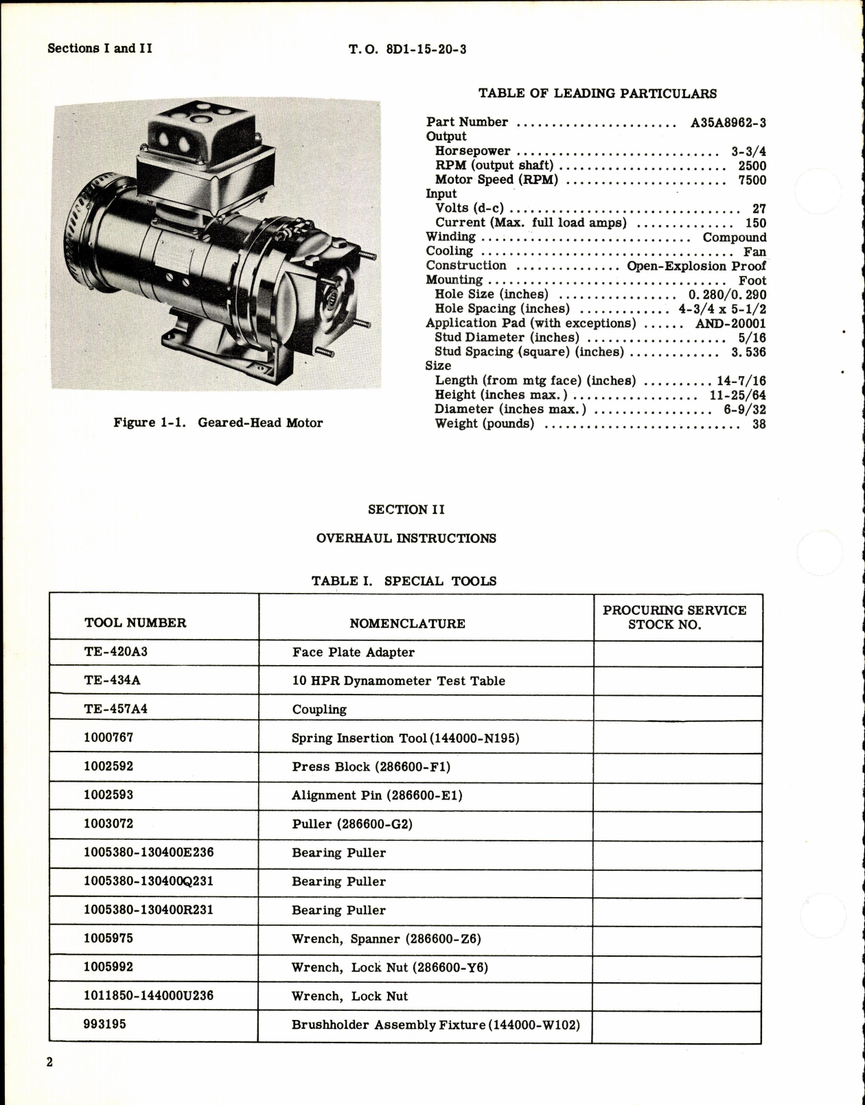 Sample page 4 from AirCorps Library document: Overhaul Instructions for Geared Head D-C Motors