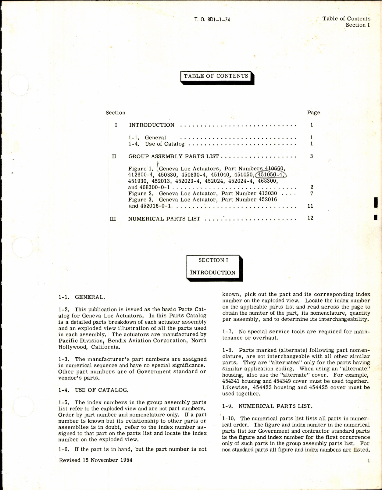 Sample page 3 from AirCorps Library document: Parts Catalog for Geneva Loc Actuators