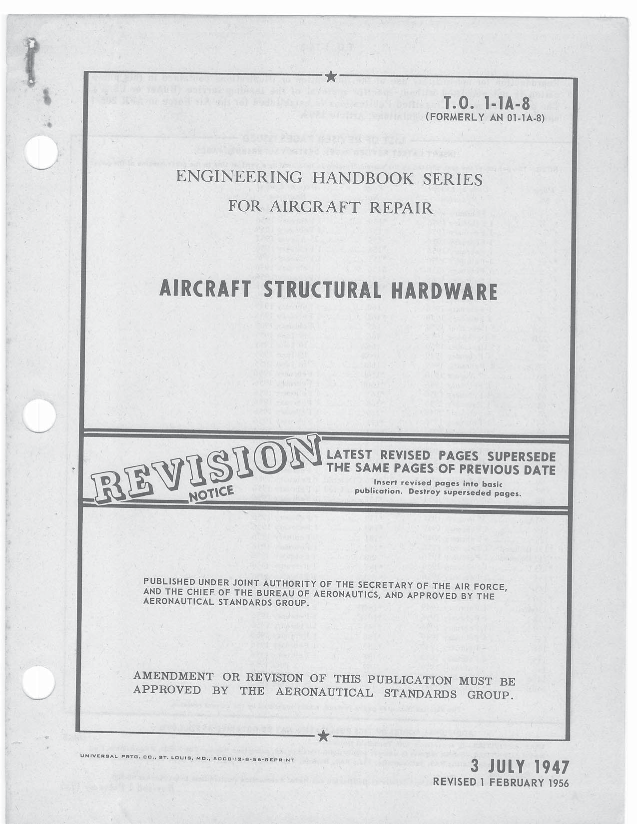 Sample page 1 from AirCorps Library document: General Aircraft Structural Hardware