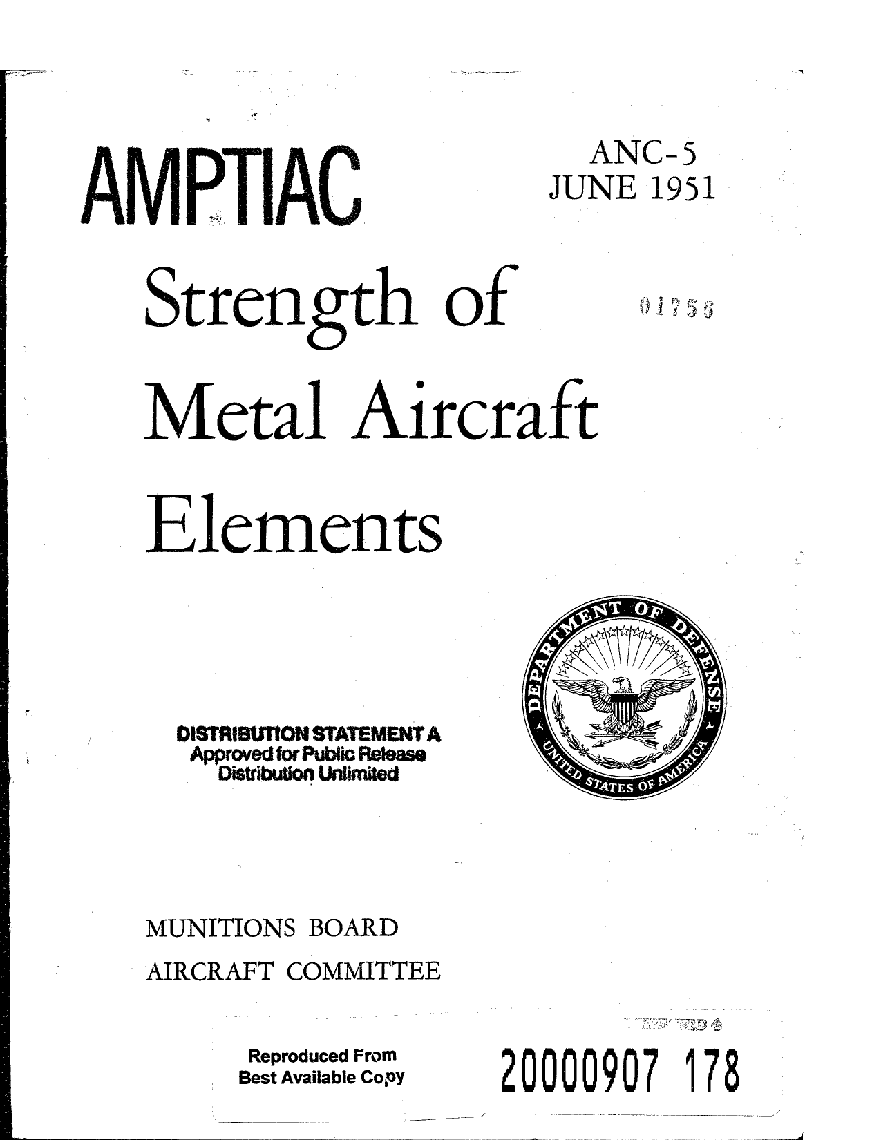 Sample page 1 from AirCorps Library document: Strength of Metal Aircraft Elements