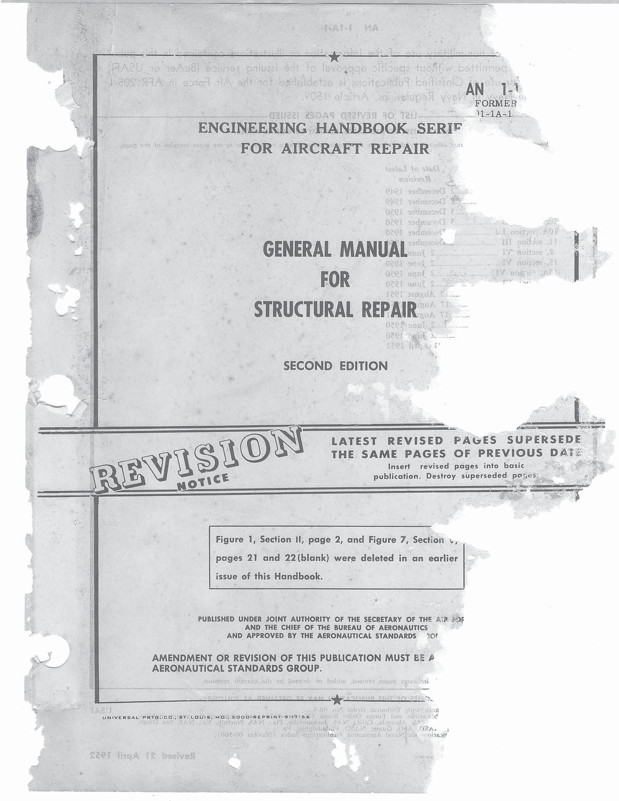Sample page 1 from AirCorps Library document: General Manual for Structural Repair