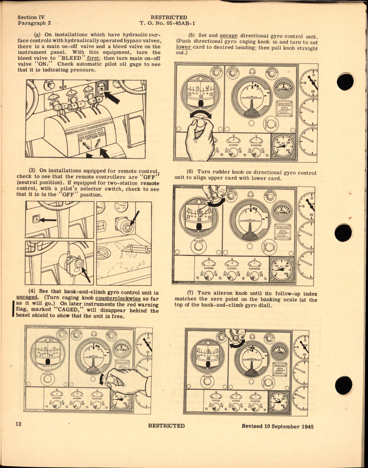 Sample page 12 from AirCorps Library document: Operation & Service Instructions for Automatic Pilot Type A-3