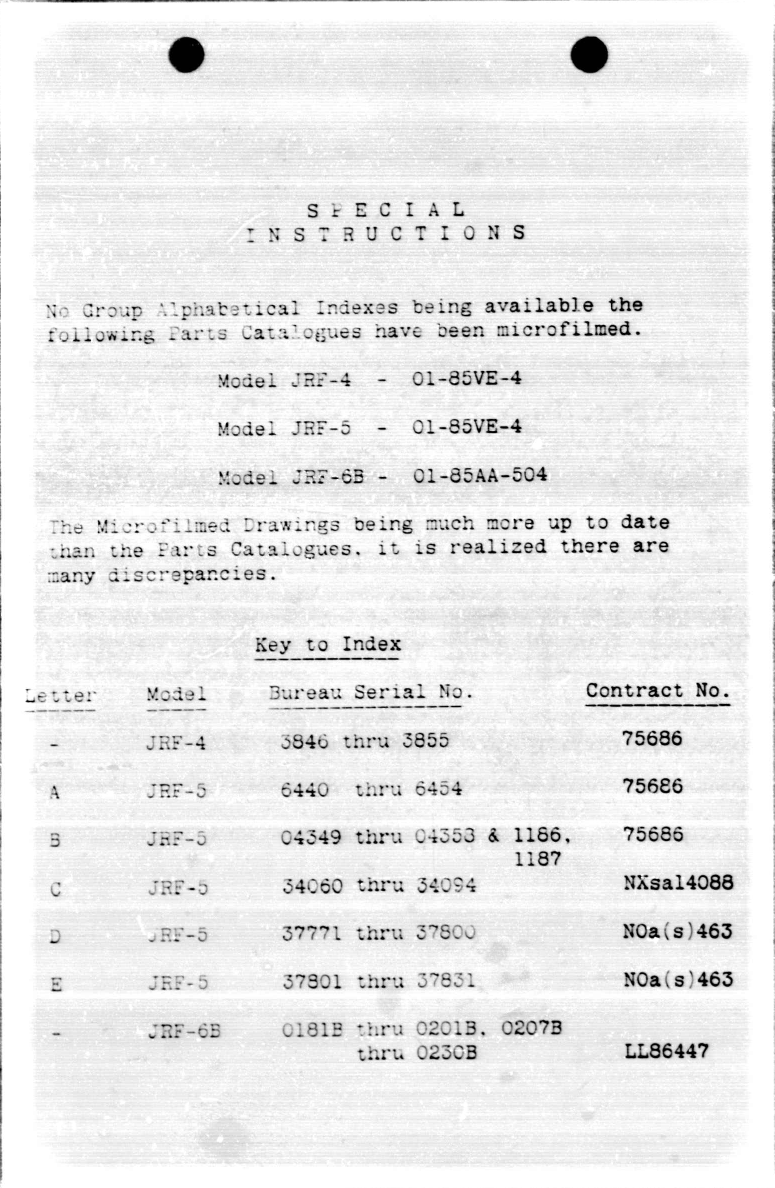 Sample page 3 from AirCorps Library document: Microfilm Numerical Index for JRF-4, -5, and -6B